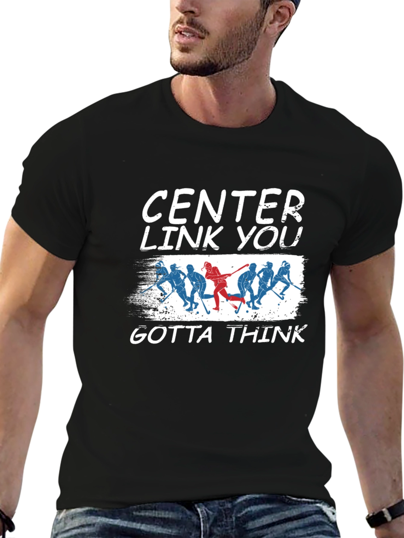 Center Link You Gotta Think Hockey Graphic Tee