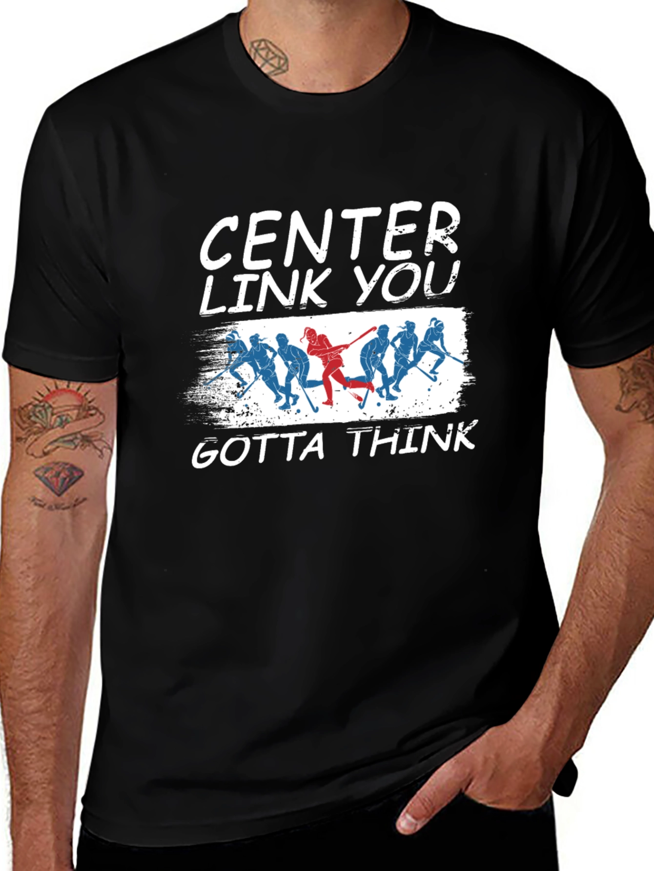 Center Link You Gotta Think Hockey Graphic Tee