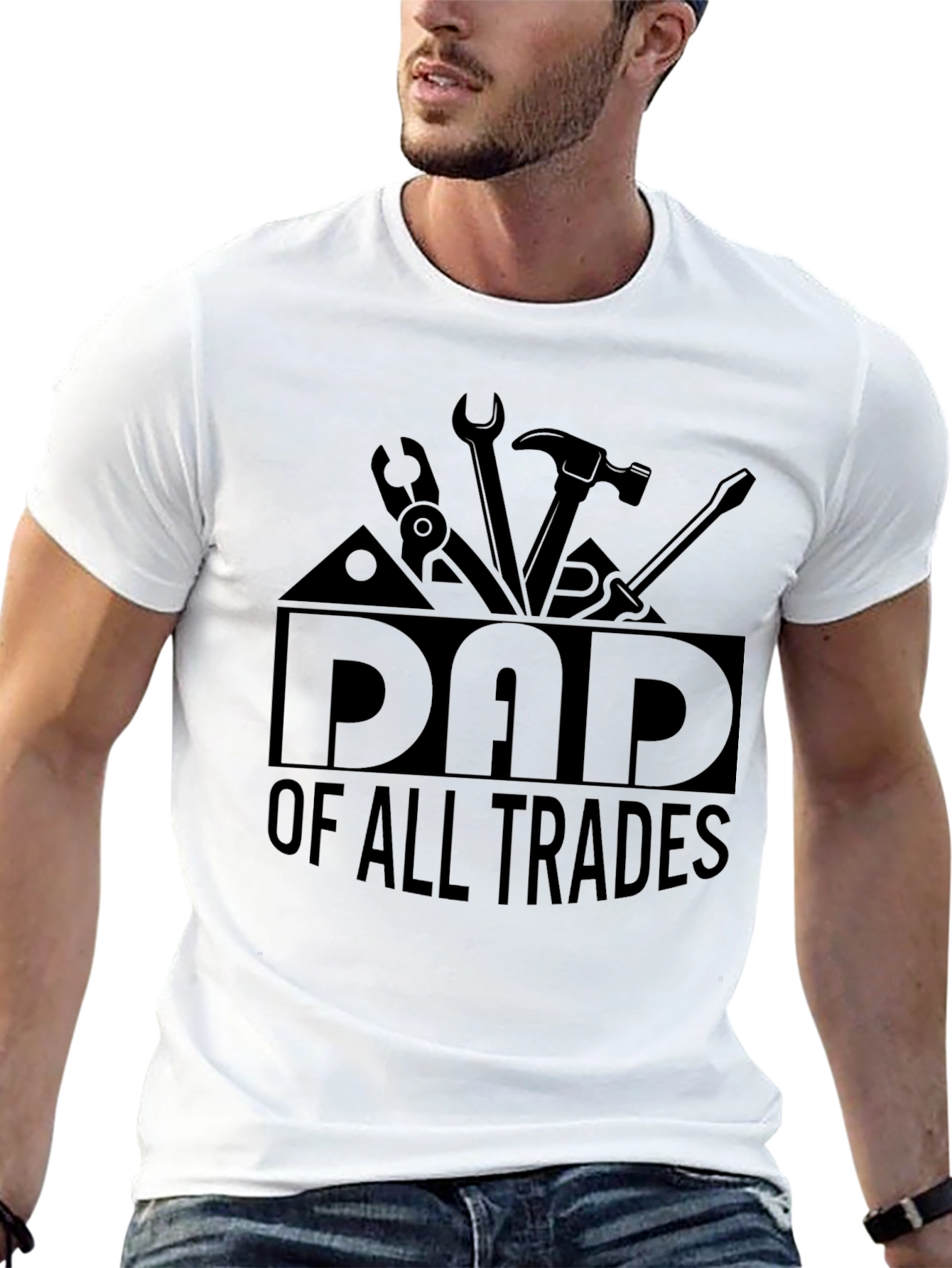 Dad of All Trades Black T-Shirt