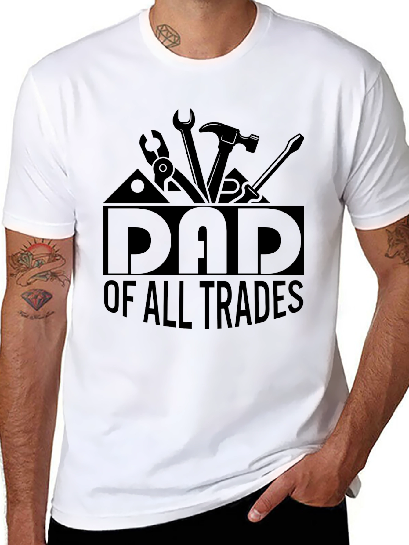 Dad of All Trades Black T-Shirt