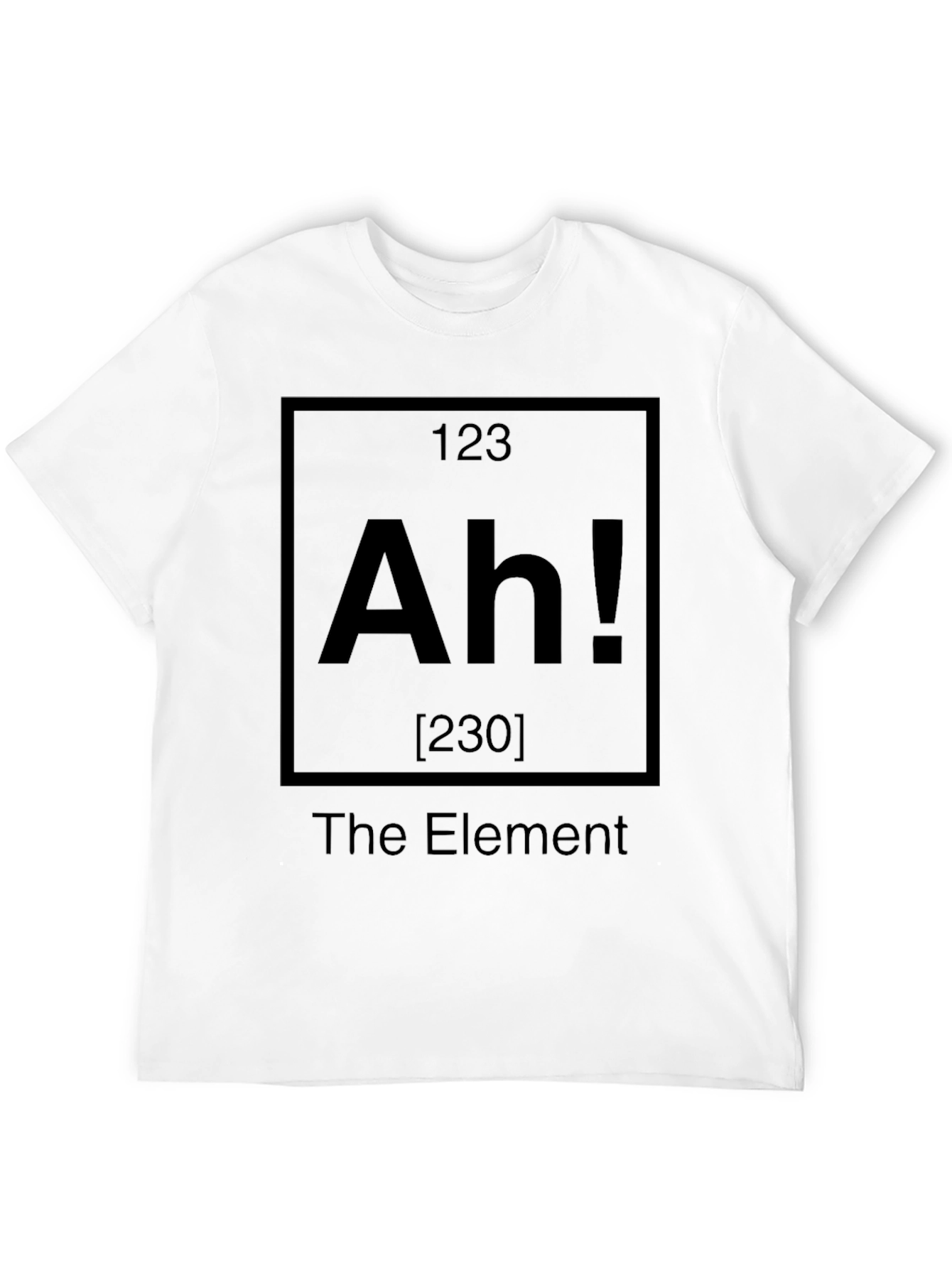 The Element Ah! Periodic Table Style Black T-Shirt