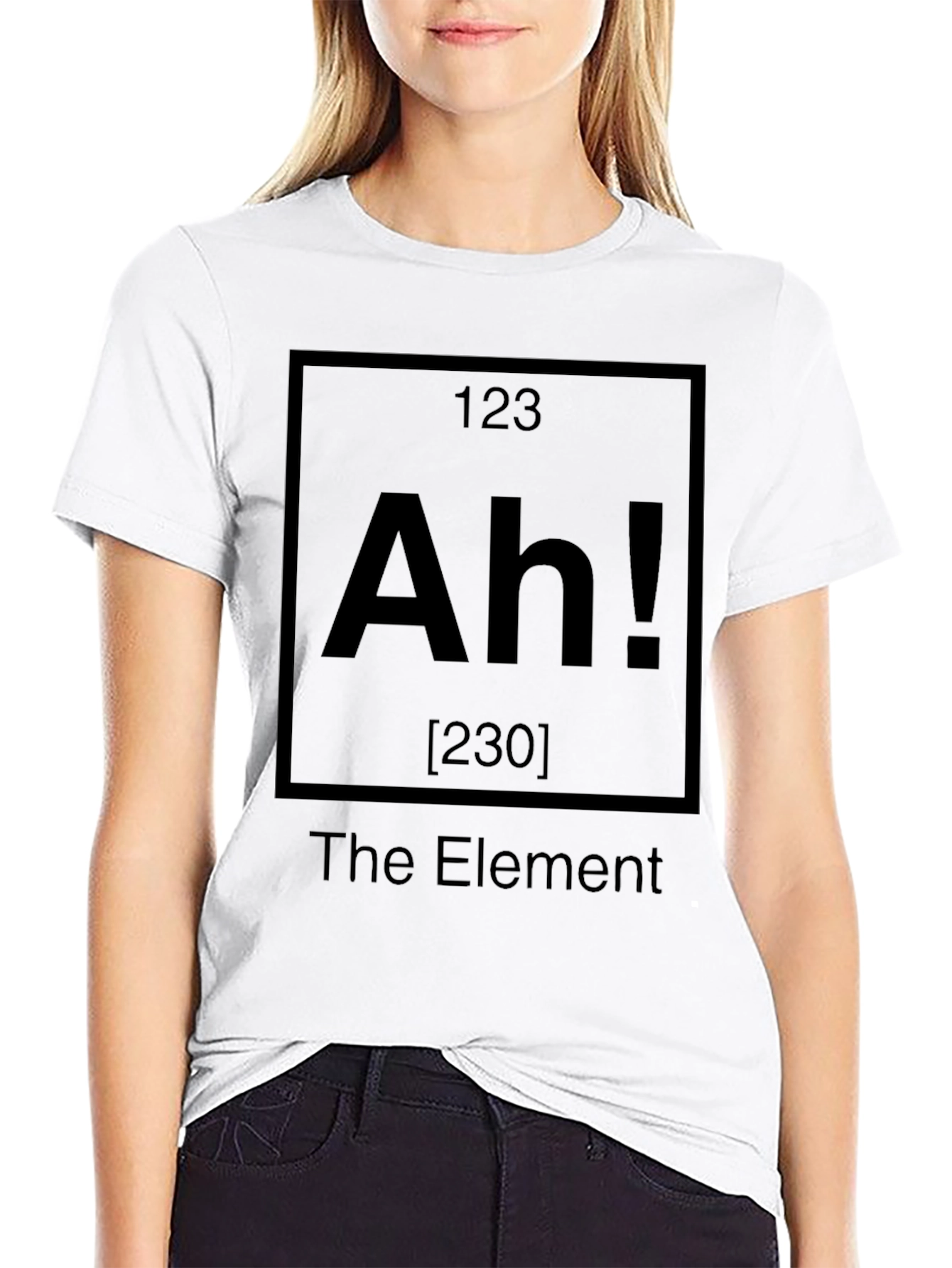 The Element Ah! Periodic Table Style Black T-Shirt