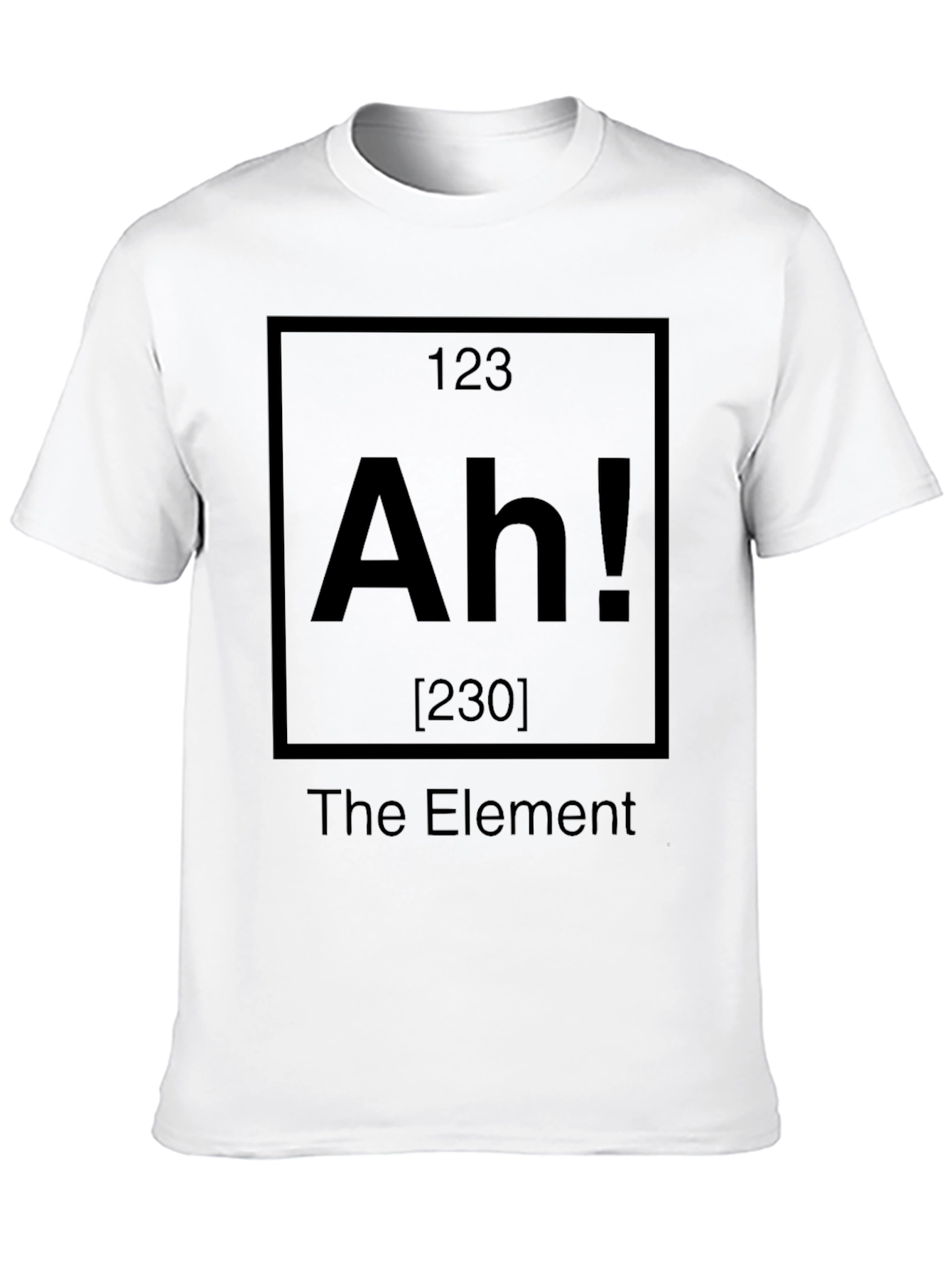 The Element Ah! Periodic Table Style Black T-Shirt