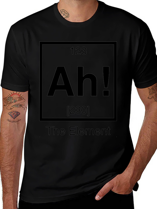 The Element Ah! Periodic Table Style Black T-Shirt