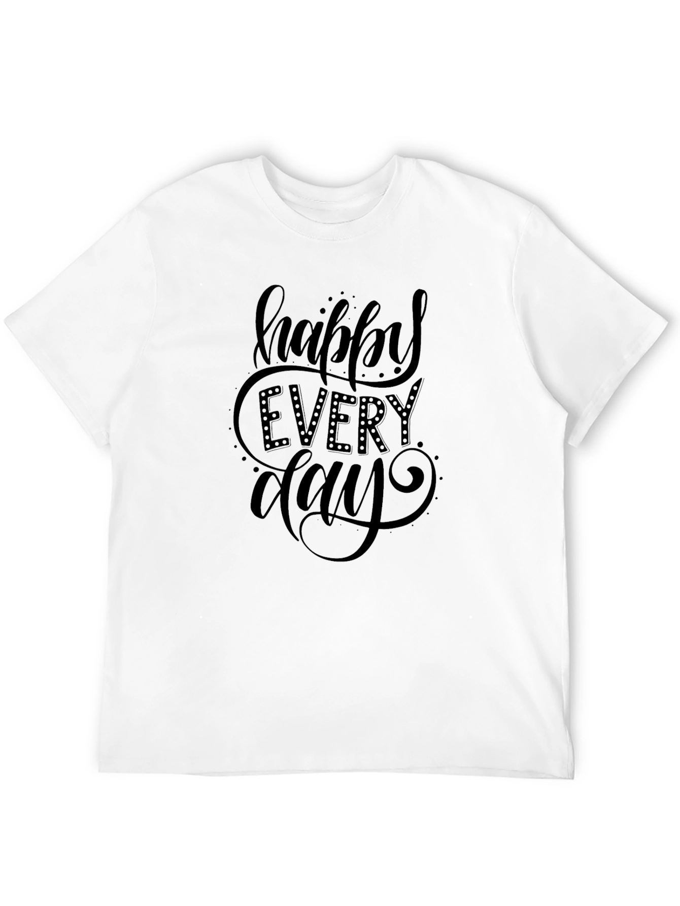 Happy Everyday Black Graphic Tee