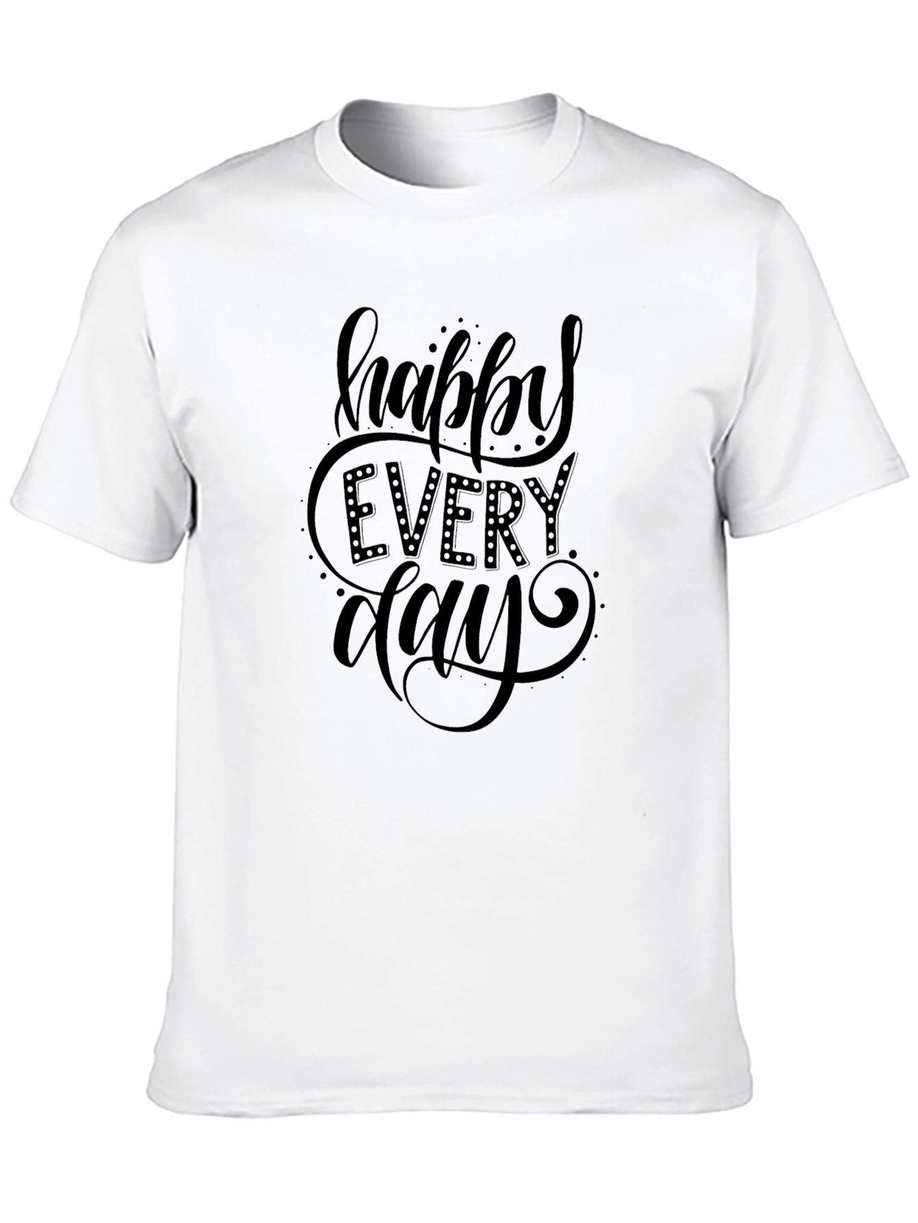 Happy Everyday Black Graphic Tee