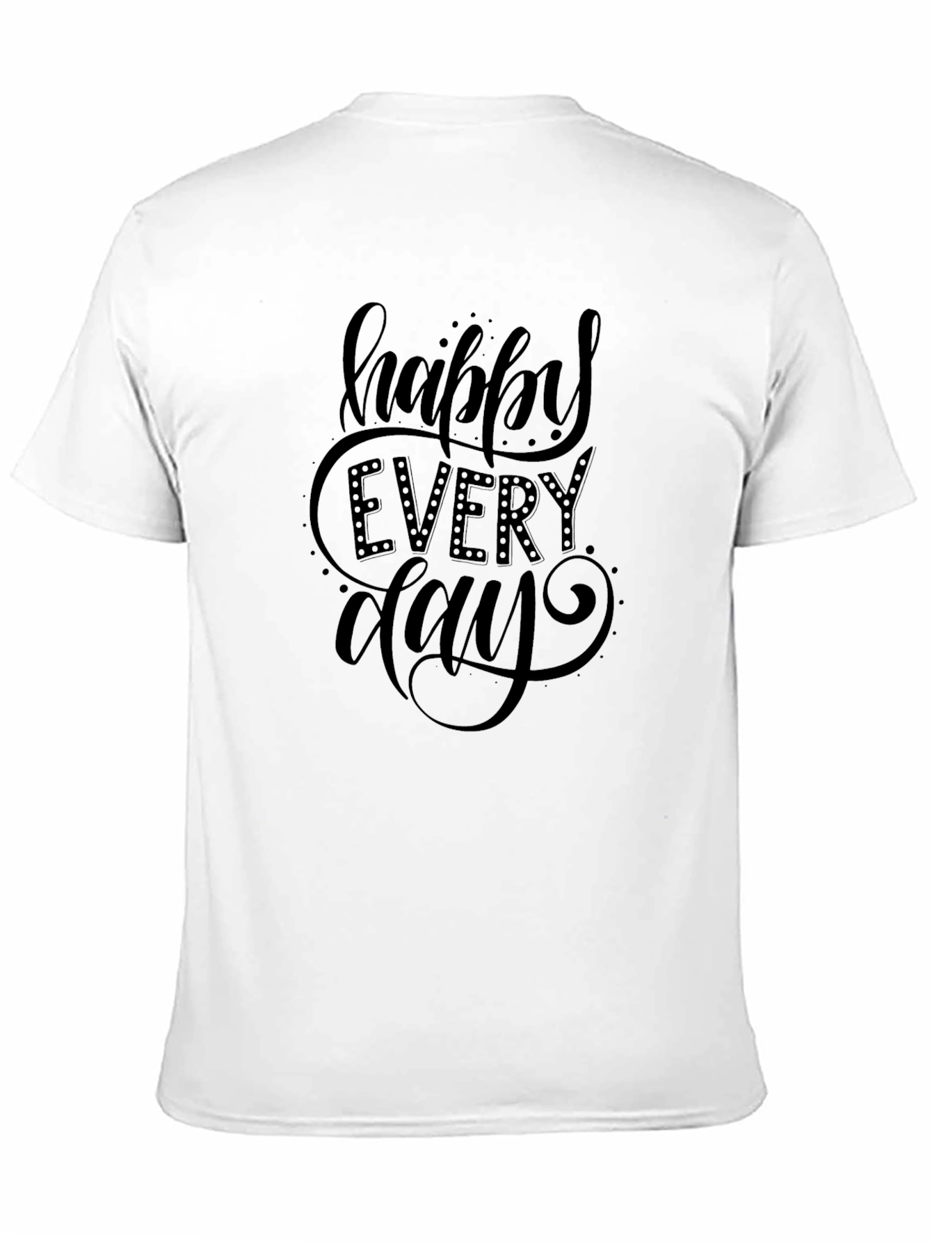 Happy Everyday Black Graphic Tee