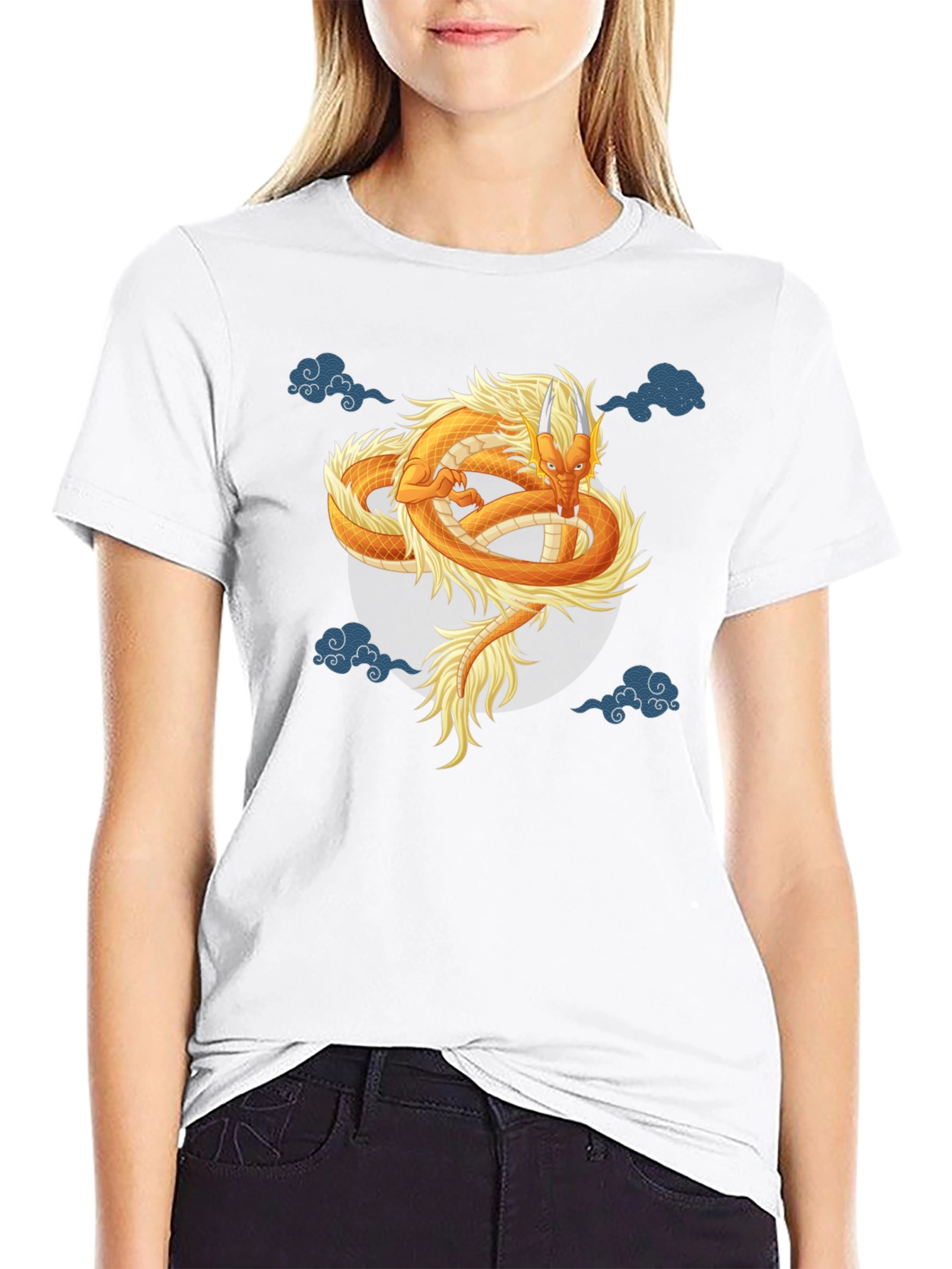 Dragon Graphic Tee - Artistic Asian Inspired Design