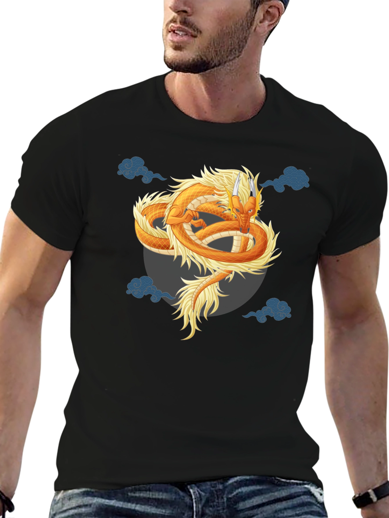 Dragon Graphic Tee - Artistic Asian Inspired Design