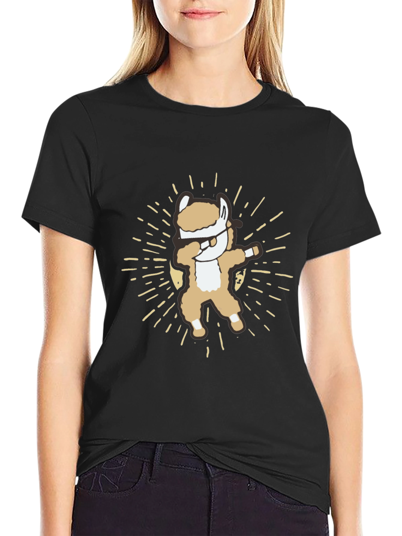 Dabbing Alpaca T-Shirt - Cute and Funny