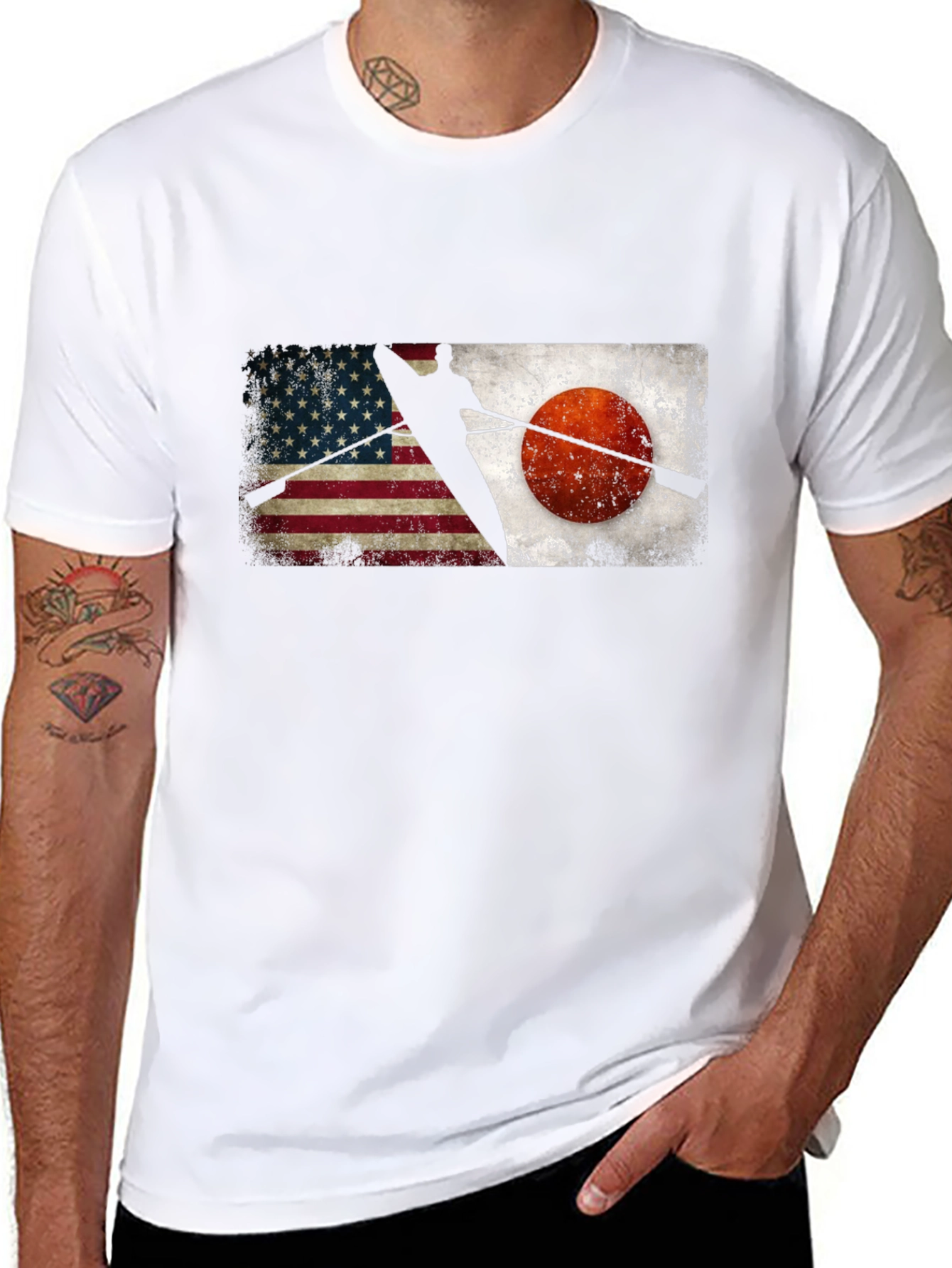 USA Japan Rowing Graphic Tee