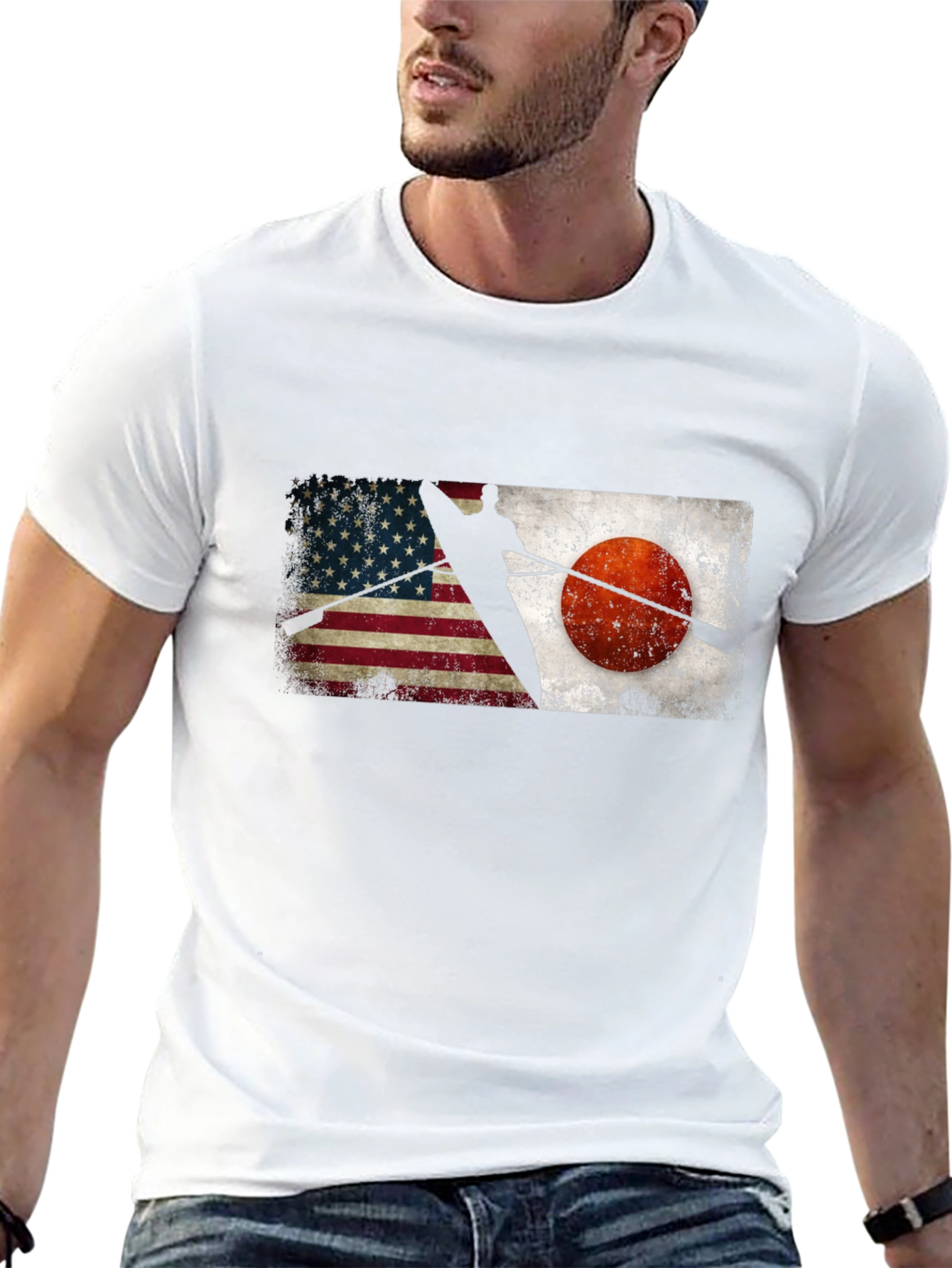 USA Japan Rowing Graphic Tee