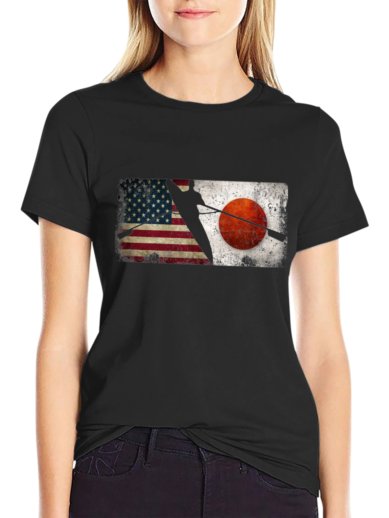 USA Japan Rowing Graphic Tee