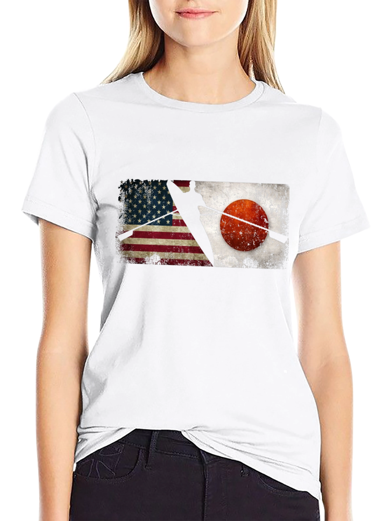 USA Japan Rowing Graphic Tee