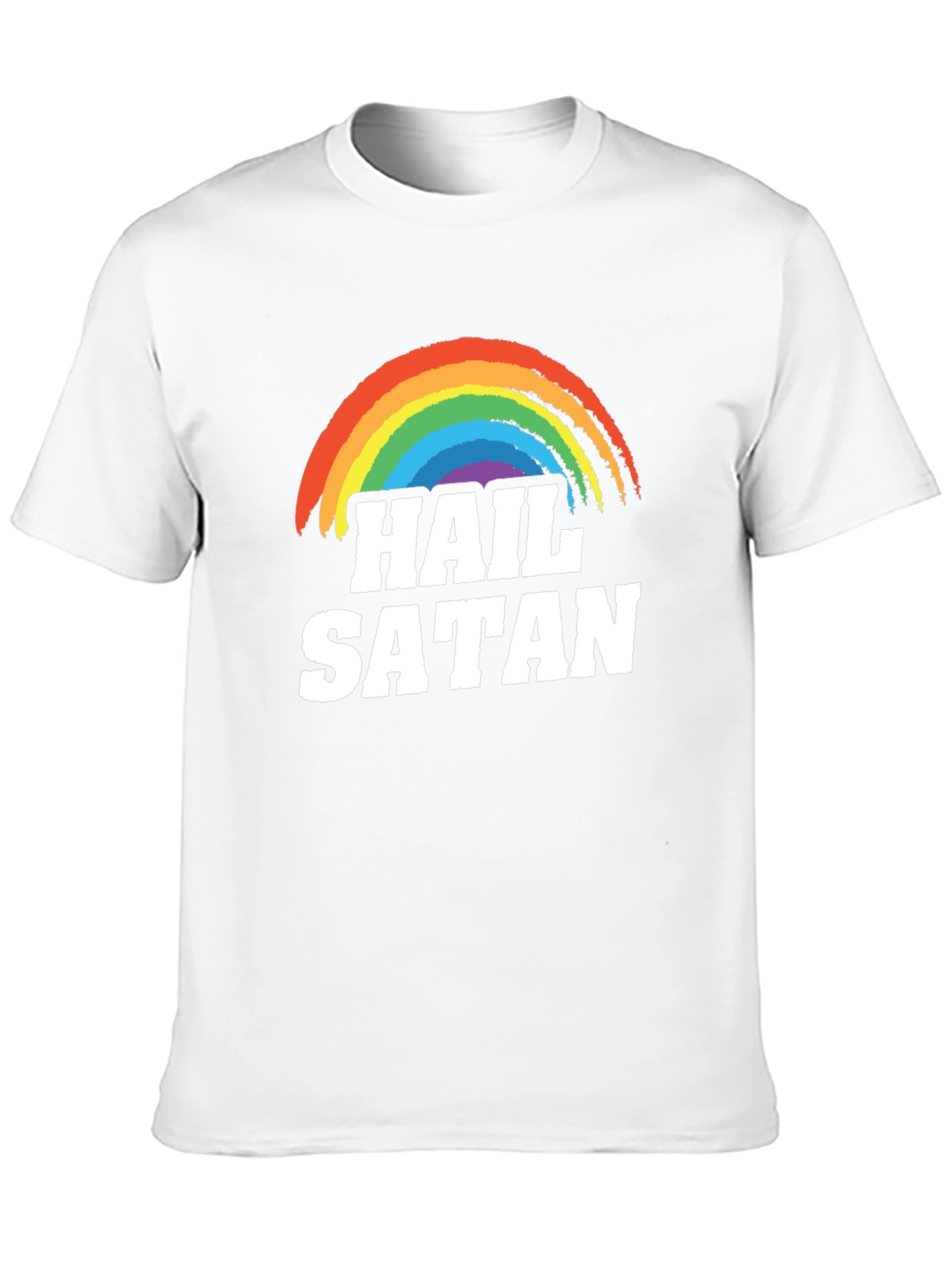 Hail Satan Rainbow T-Shirt - Prideful Rebellion