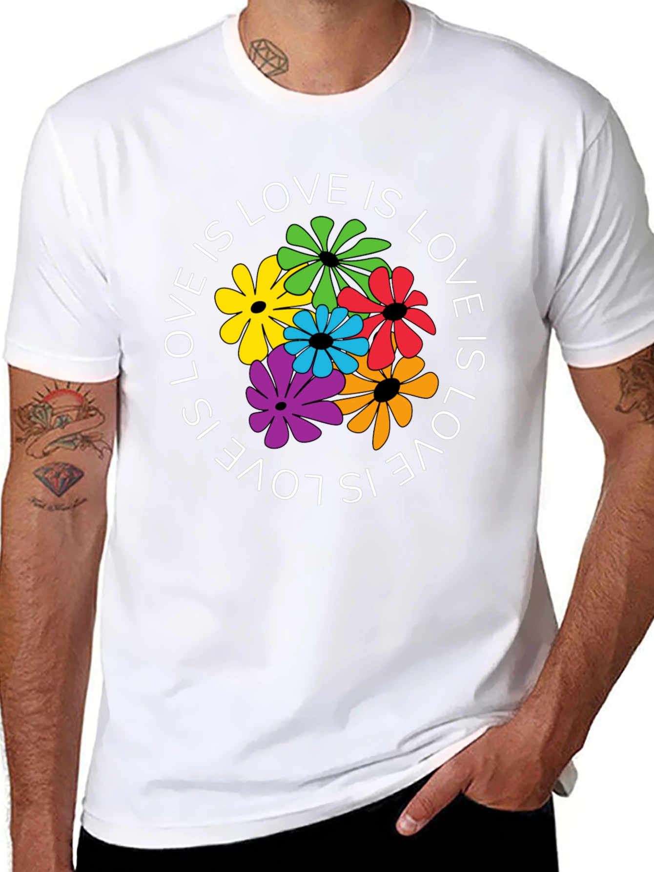 Love Is Love Floral Graphic T-Shirt