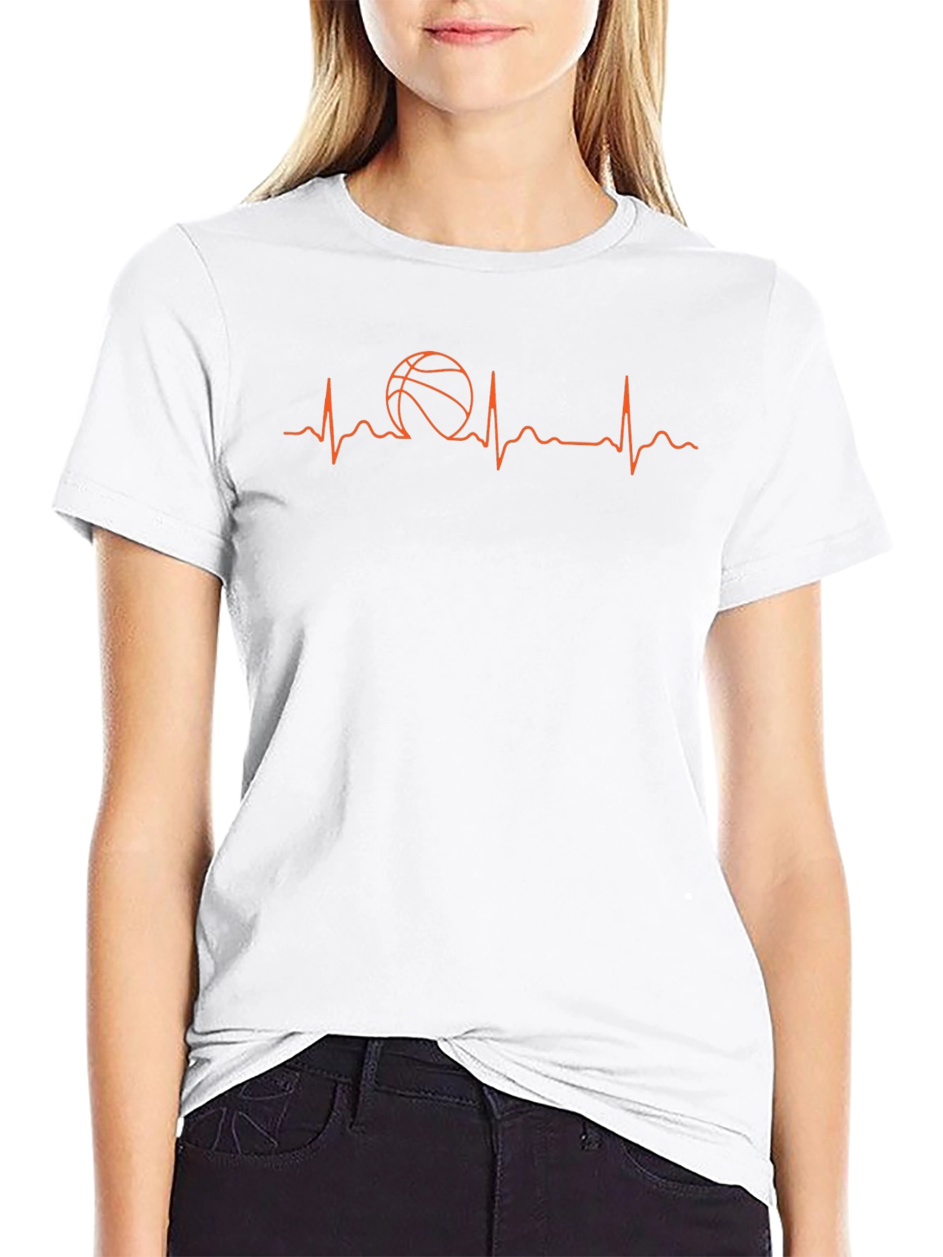 Basketball Heartbeat T-Shirt - Passionate Sport Tee