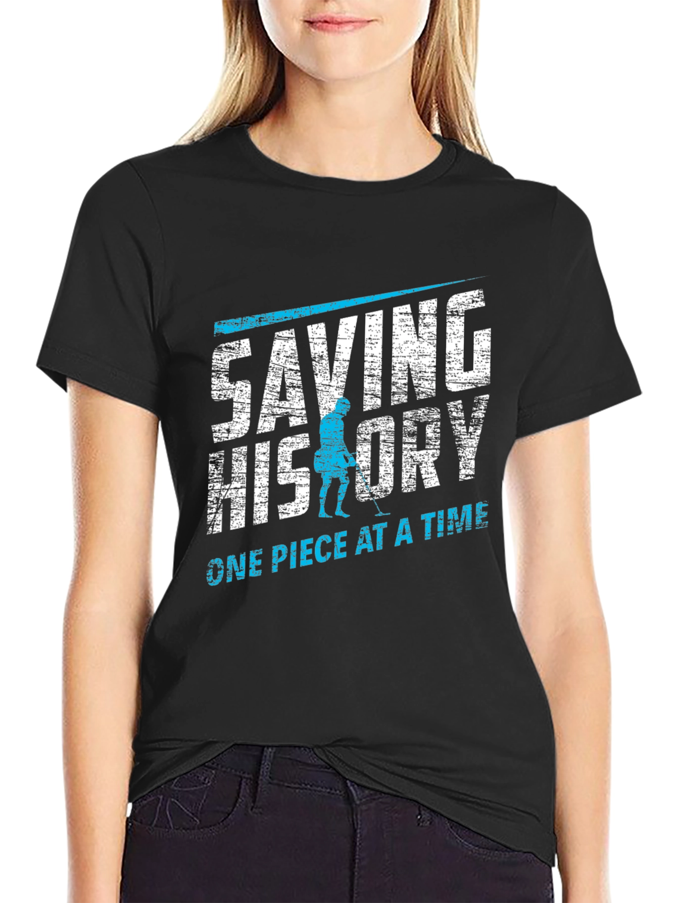 Saving History T-Shirt - Metal Detecting Design