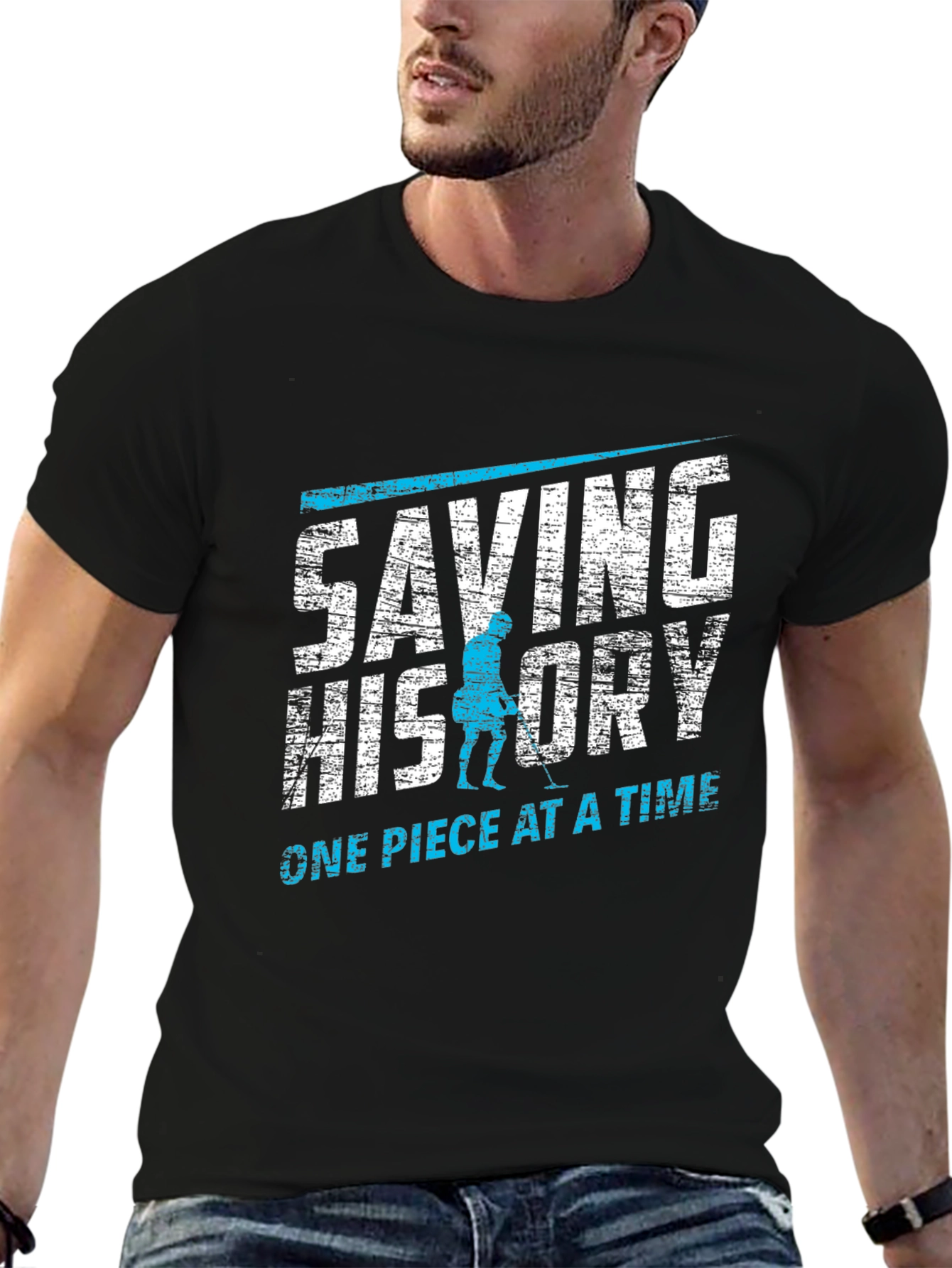 Saving History T-Shirt - Metal Detecting Design