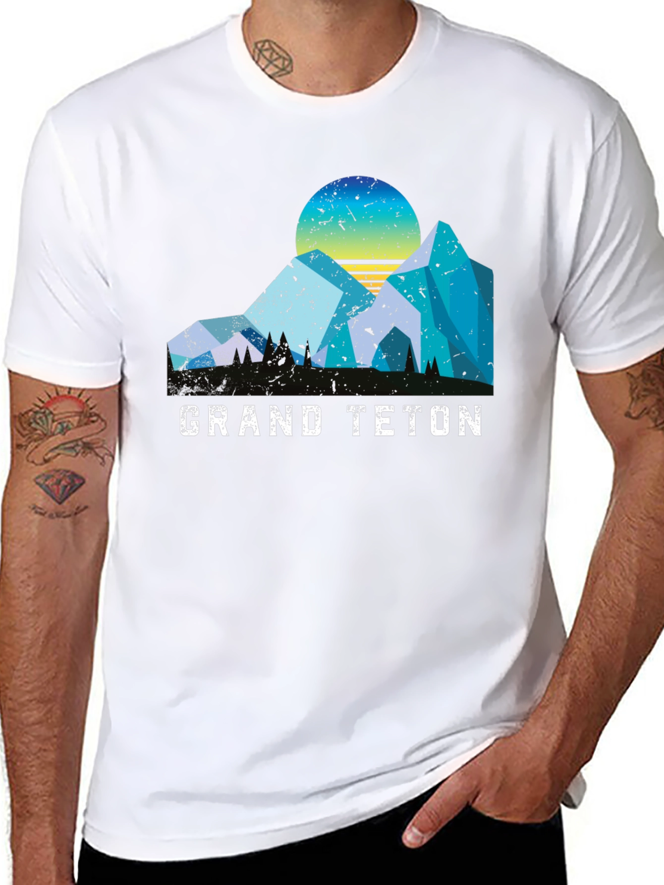 Grand Teton Graphic Tee - Retro Mountain Shirt