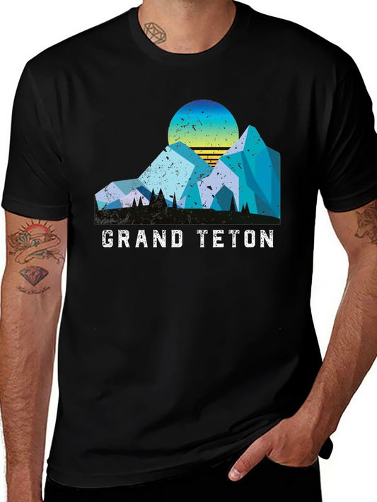 Grand Teton Graphic Tee - Retro Mountain Shirt