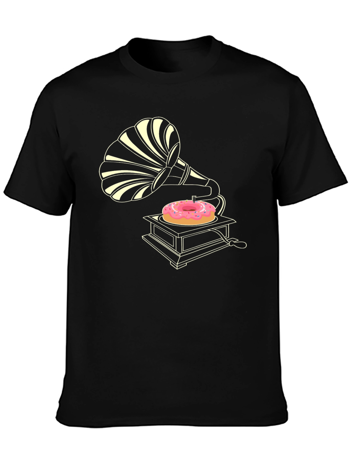 Retro Donut Gramophone T-Shirt