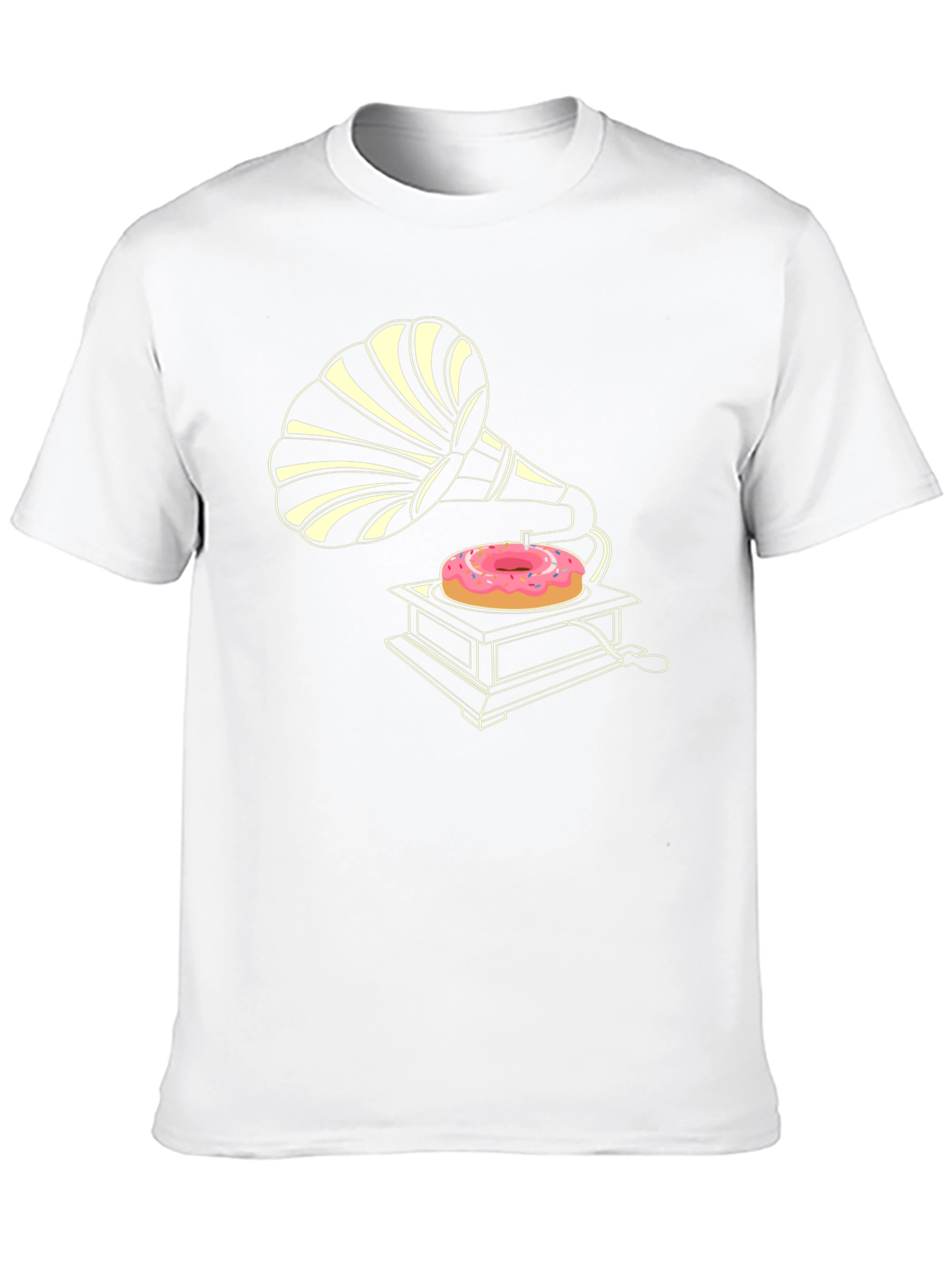Retro Donut Gramophone T-Shirt