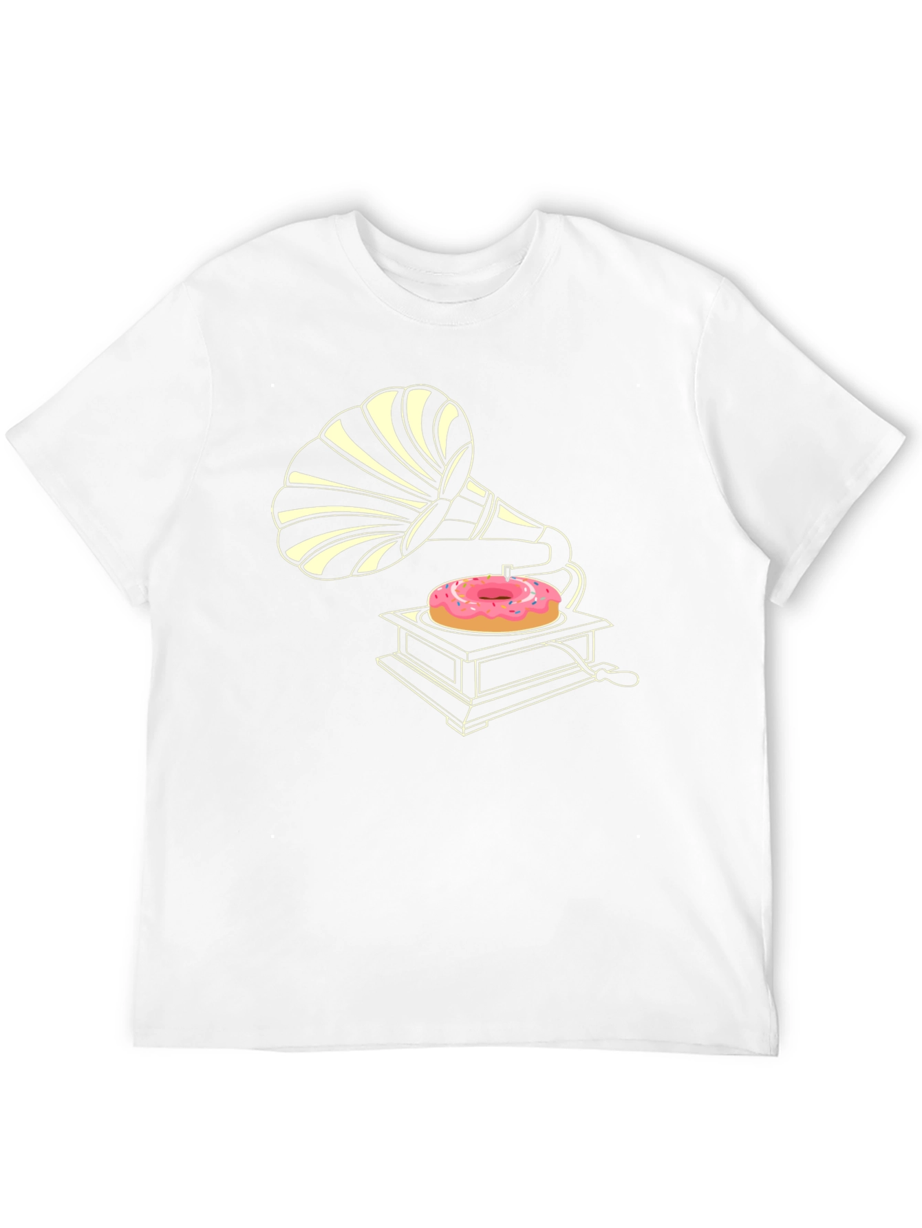 Retro Donut Gramophone T-Shirt