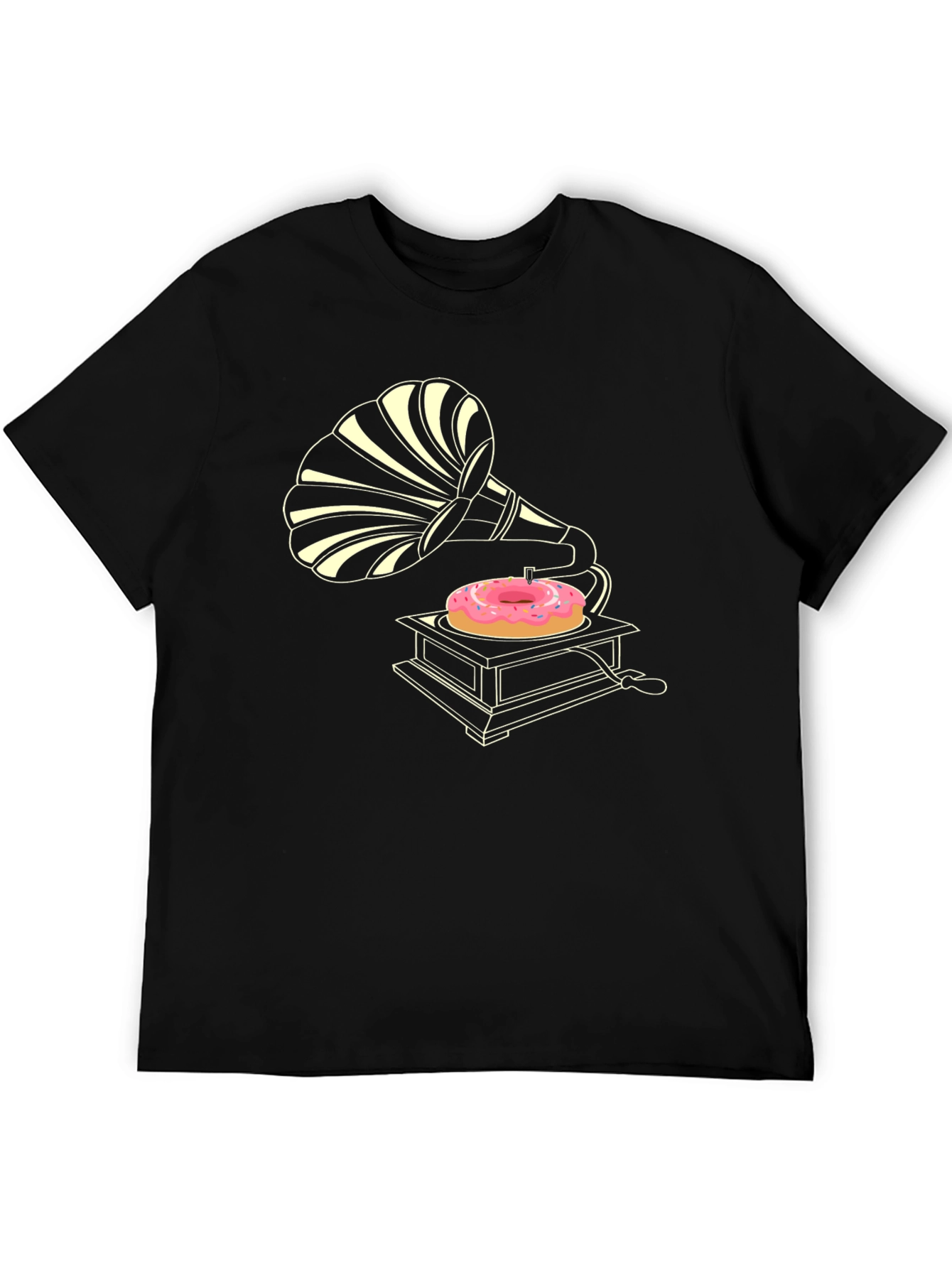 Retro Donut Gramophone T-Shirt
