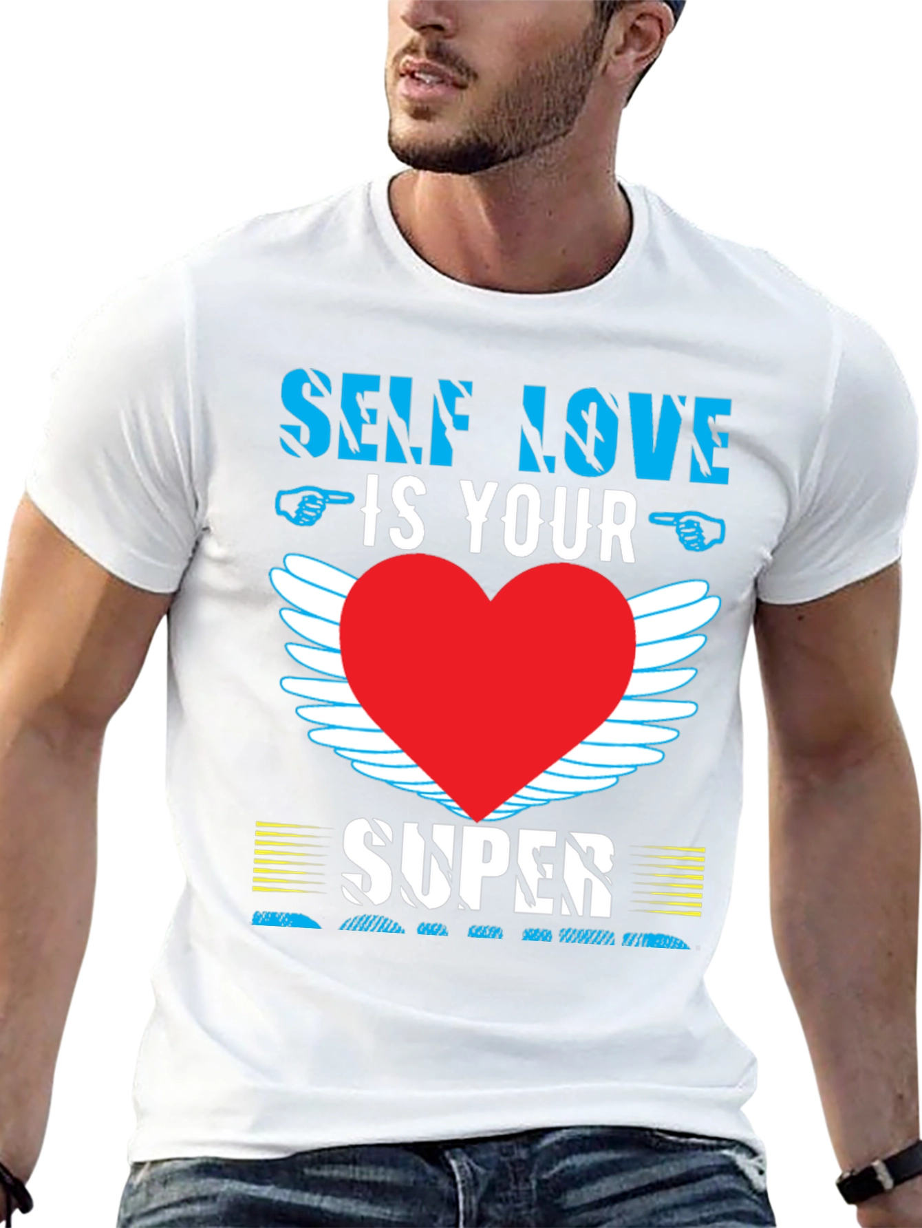 Self Love T-Shirt with Heart Wings