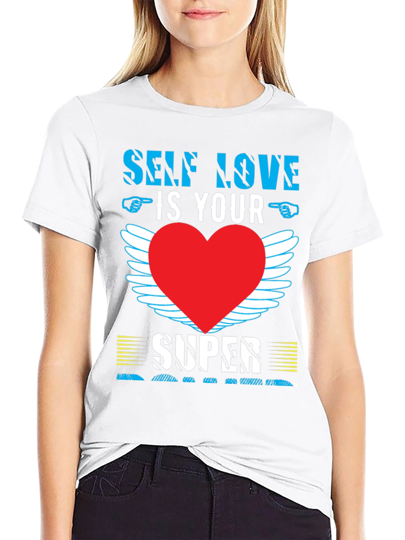 Self Love T-Shirt with Heart Wings