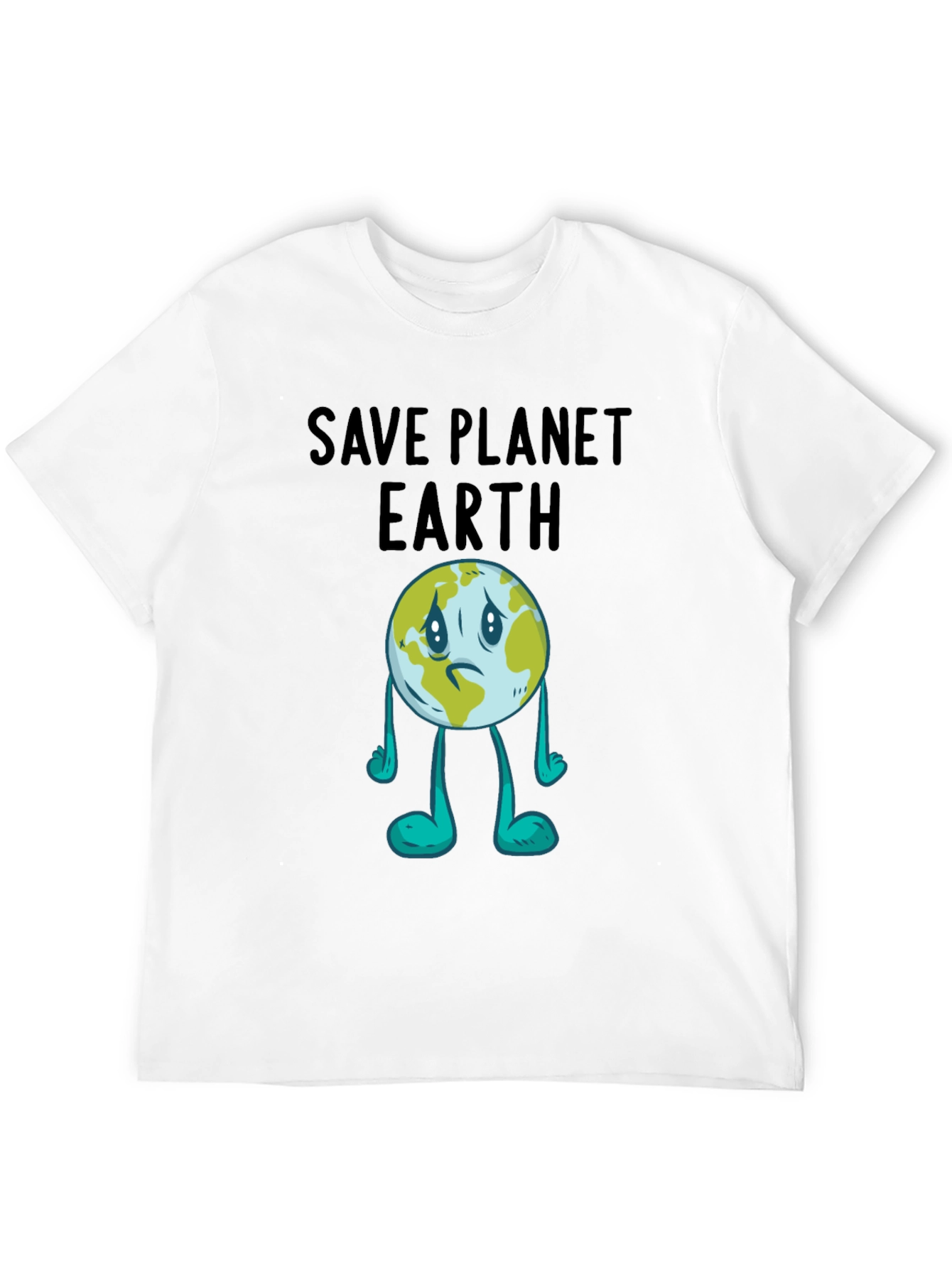 Save Planet Earth Graphic T-Shirt - Black