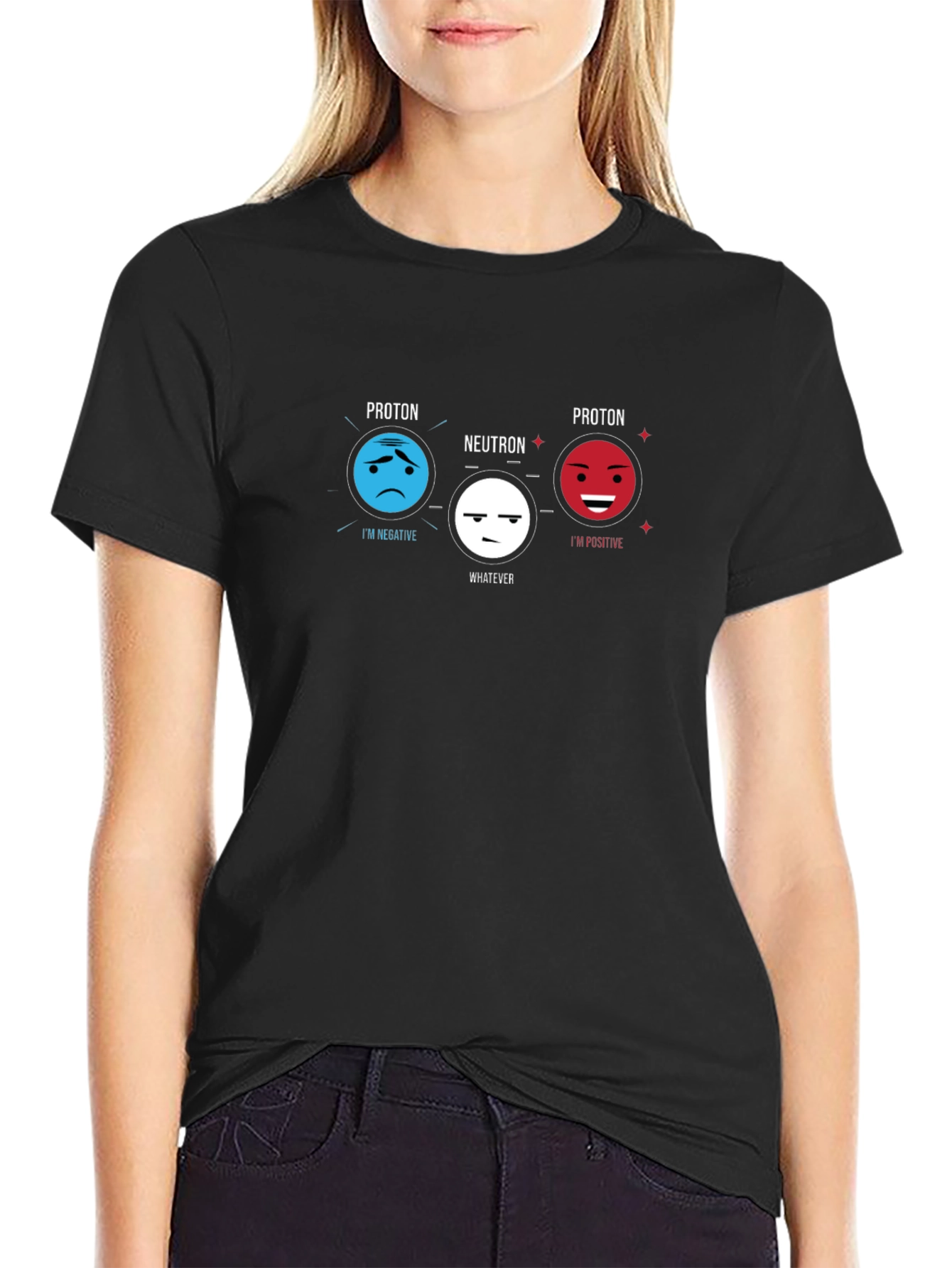 Science Humor T-Shirt - Proton Neutron Design