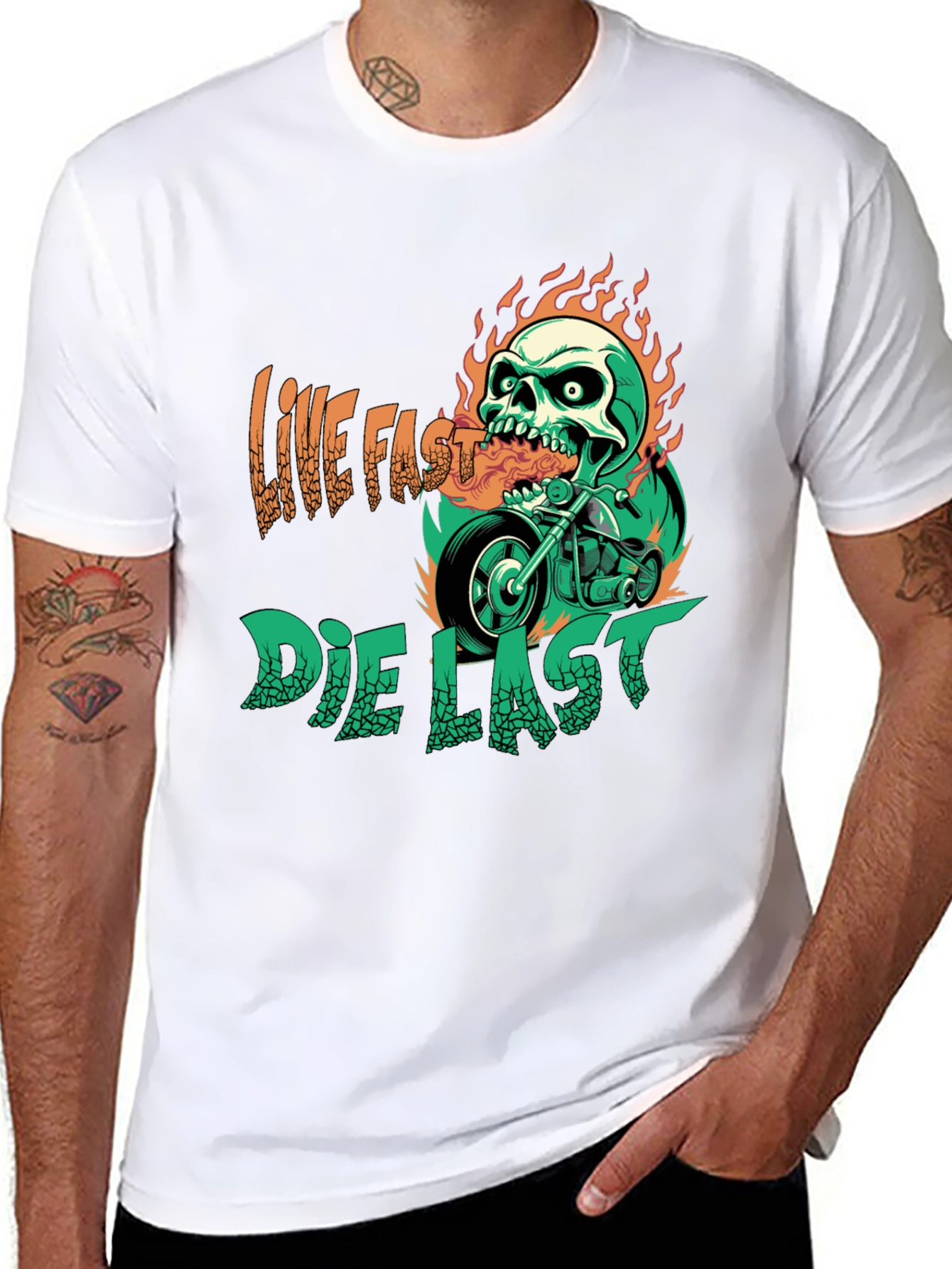 Live Fast Die Last Graphic T-Shirt
