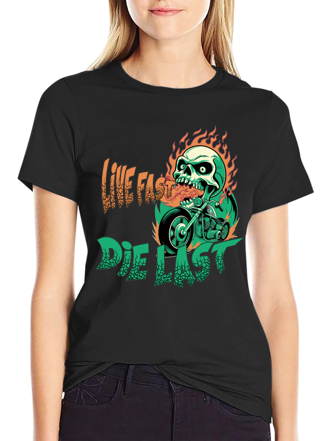 Live Fast Die Last Graphic T-Shirt