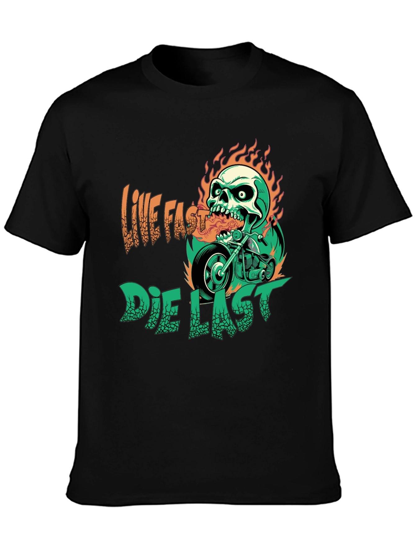 Live Fast Die Last Graphic T-Shirt