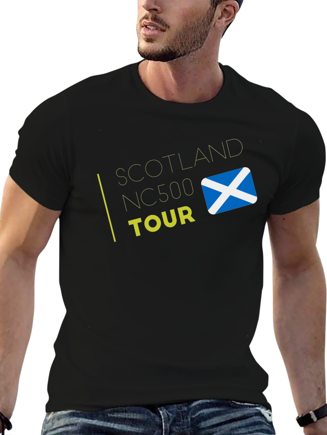 Scotland NC500 Tour Black T-Shirt