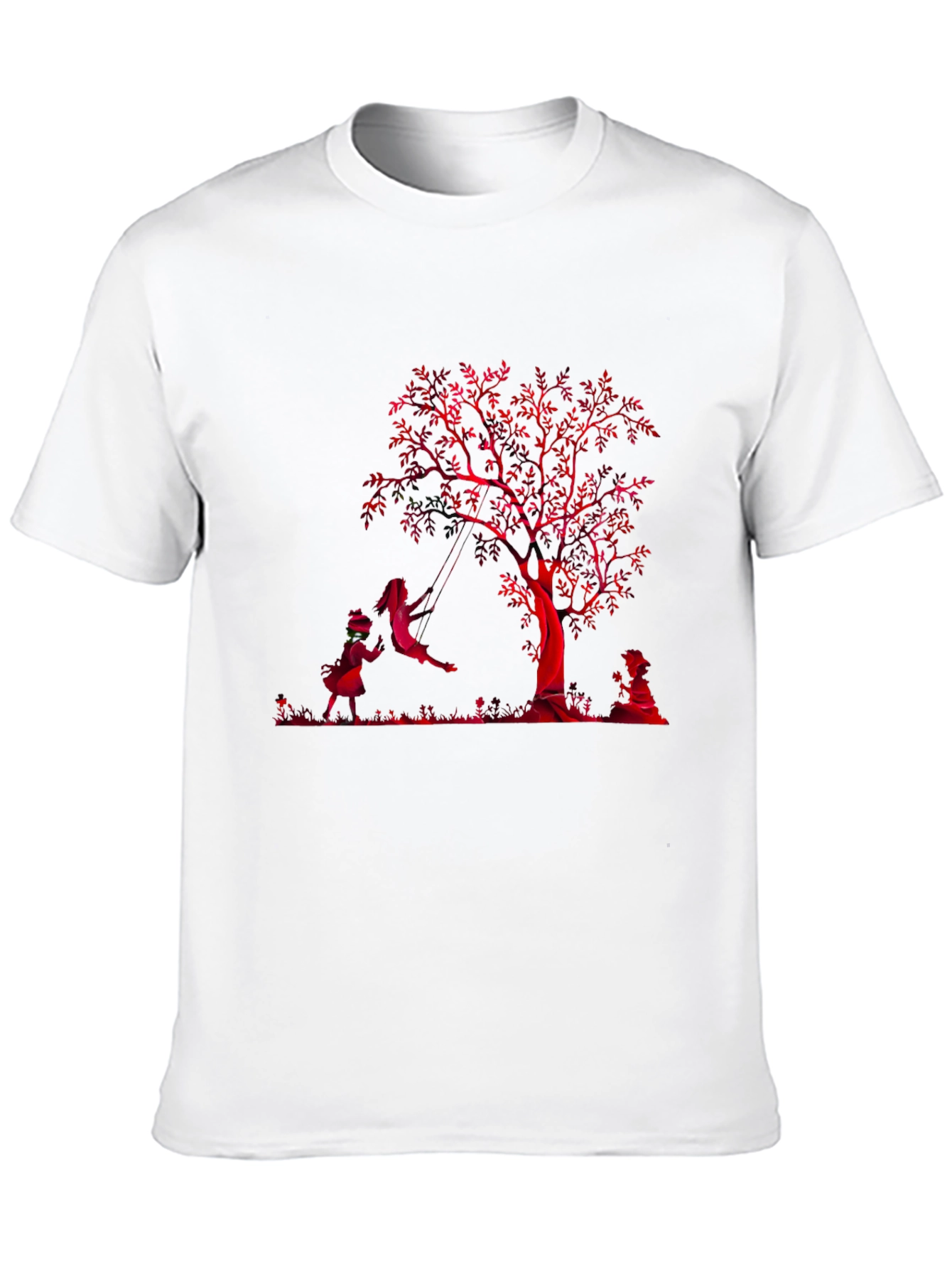 Red Tree Graphic Tee - Black