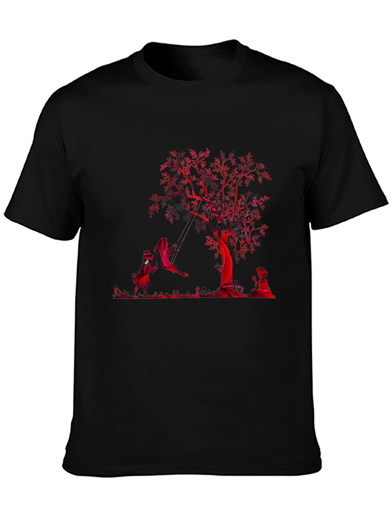 Red Tree Graphic Tee - Black