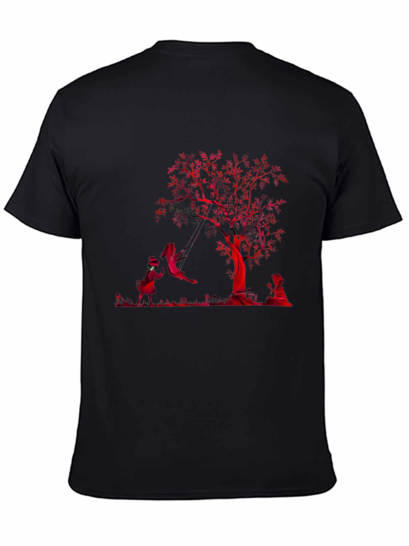 Red Tree Graphic Tee - Black