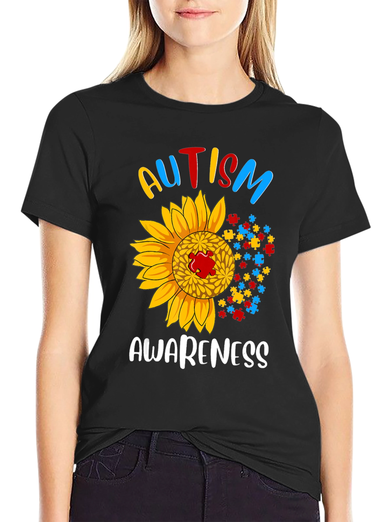 Autism Awareness Sunflower T-Shirt