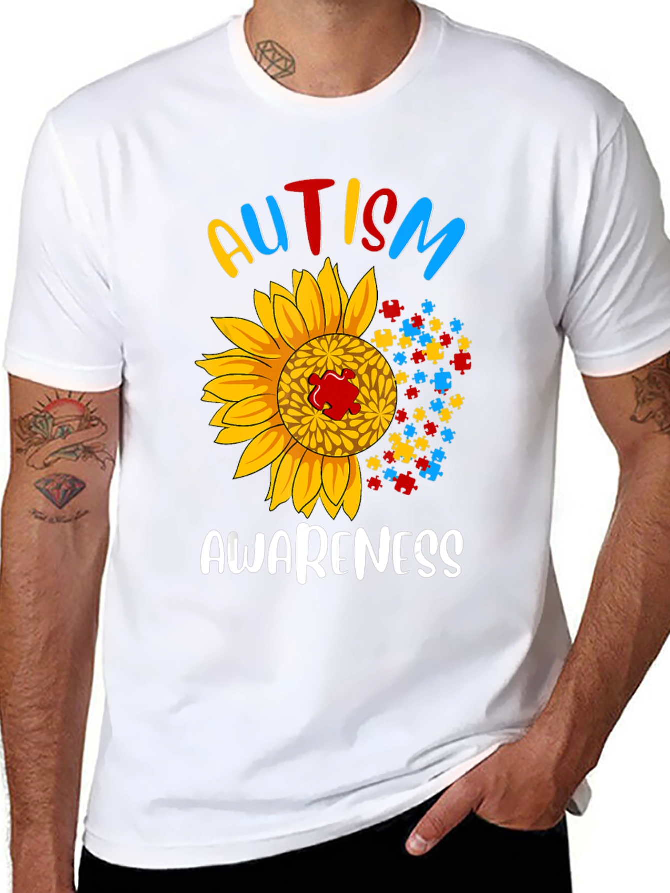 Autism Awareness Sunflower T-Shirt
