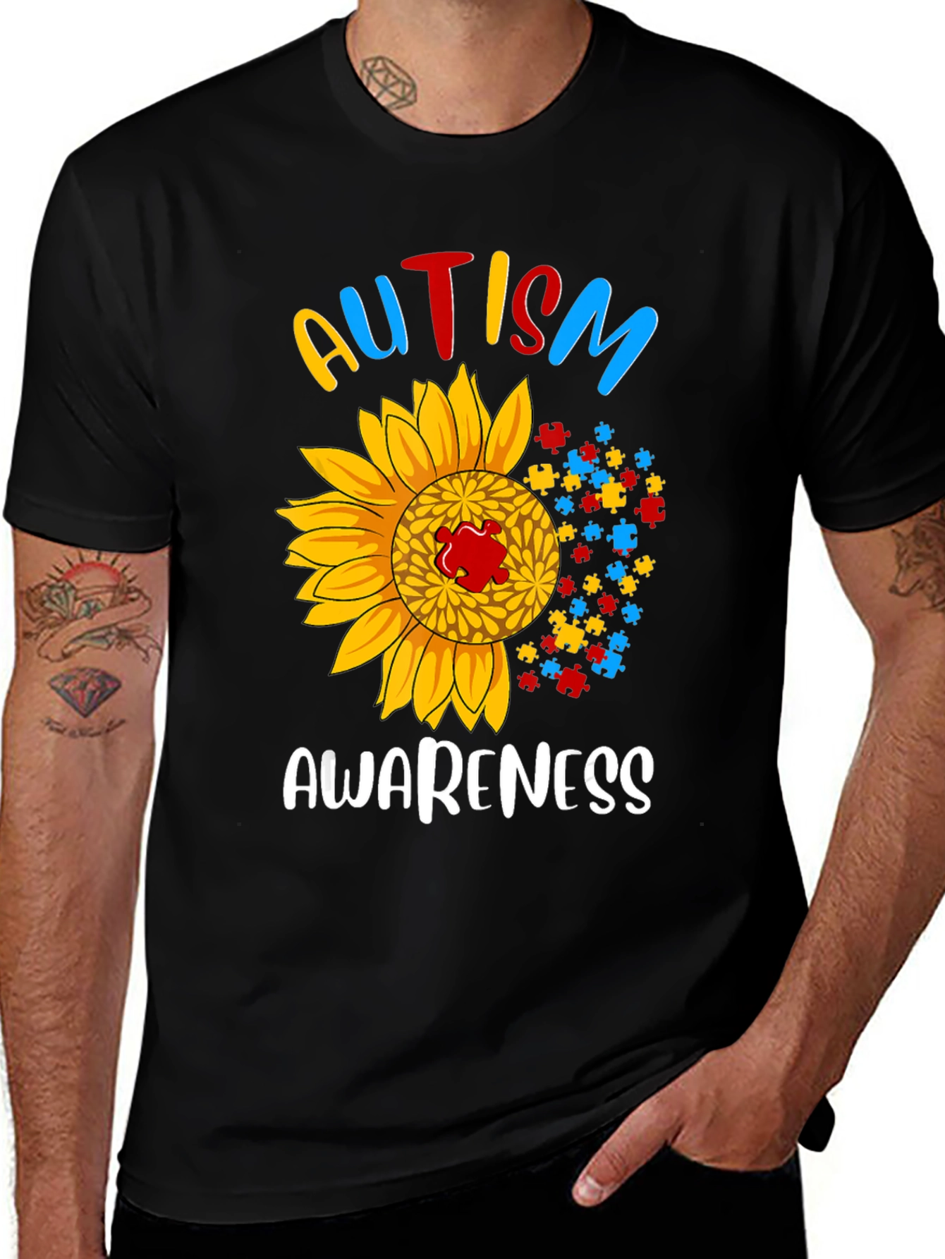 Autism Awareness Sunflower T-Shirt