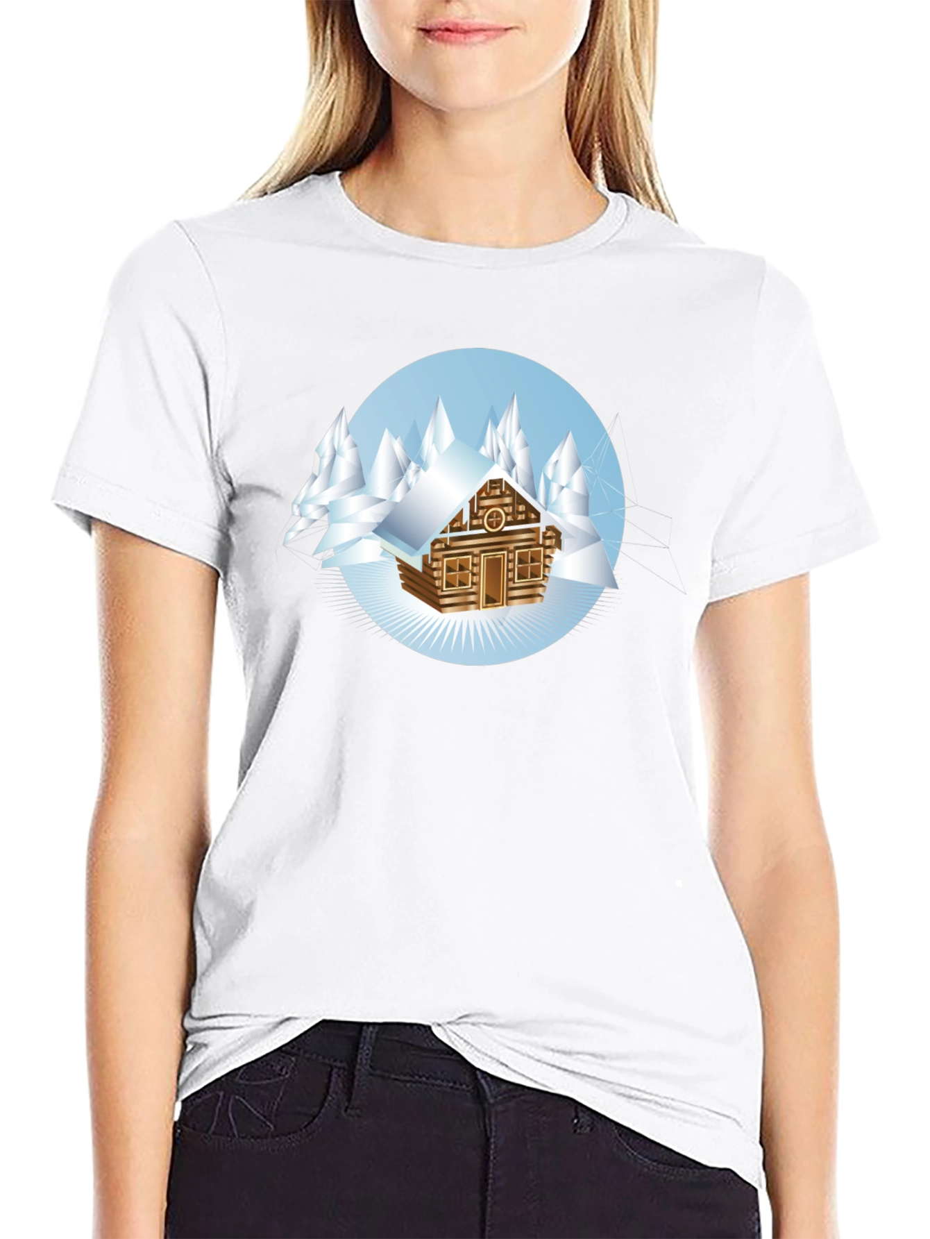 Winter Cabin T-Shirt - Cozy Mountain Style