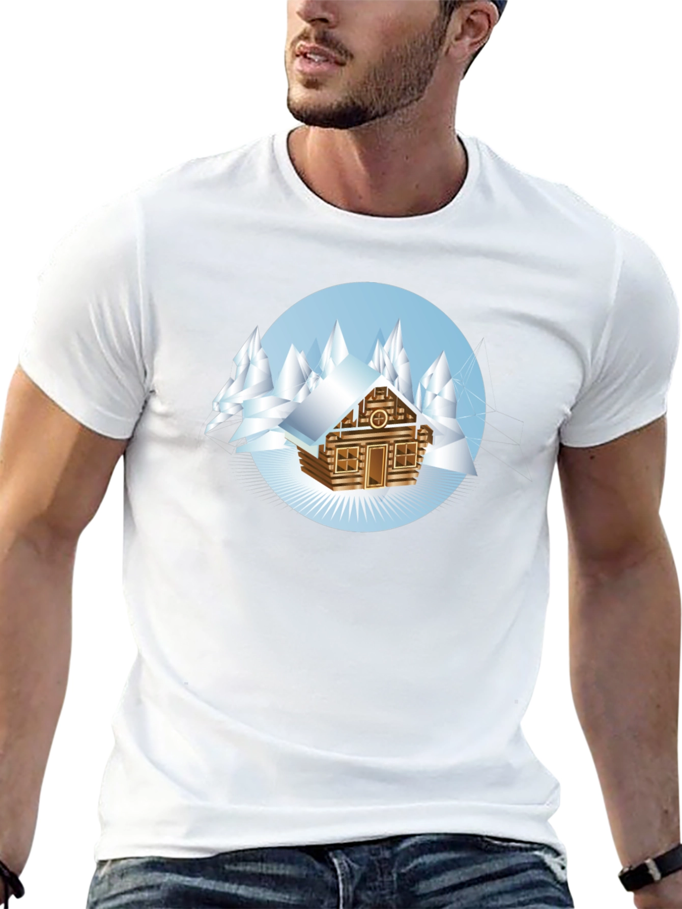 Winter Cabin T-Shirt - Cozy Mountain Style