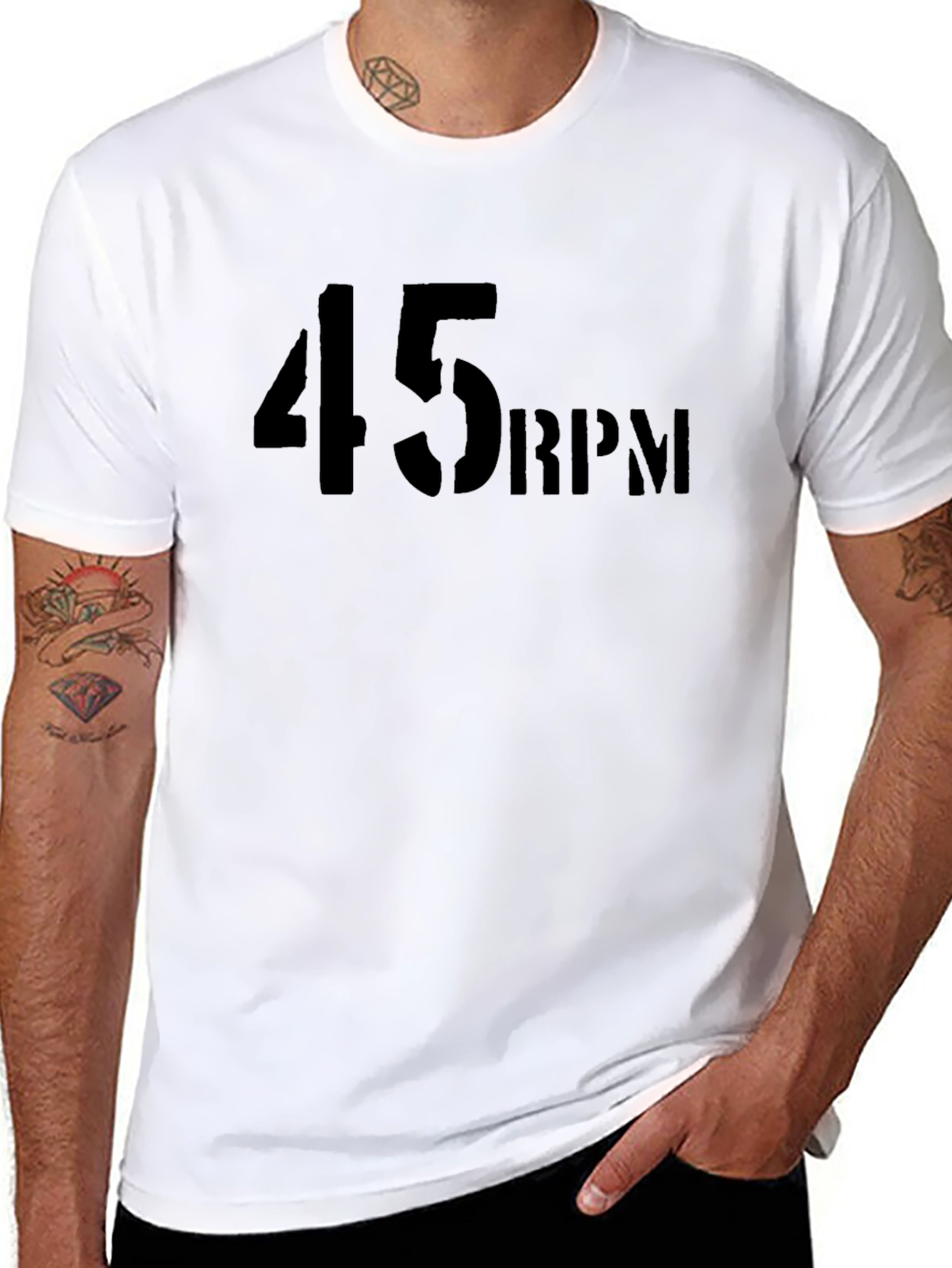 45 RPM Black Graphic Tee