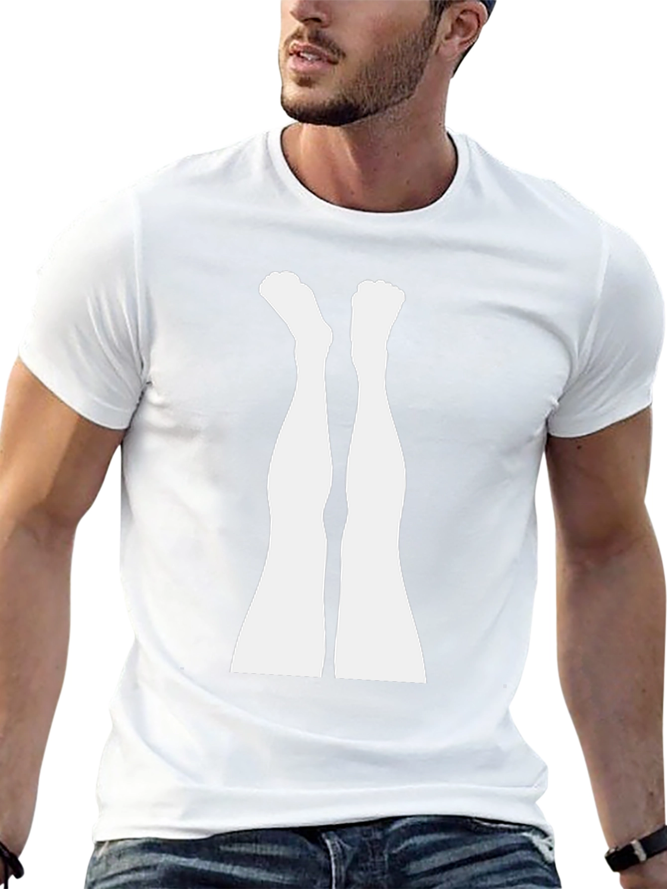 Upside Down Legs Graphic Tee - Funny Unisex T-Shirt