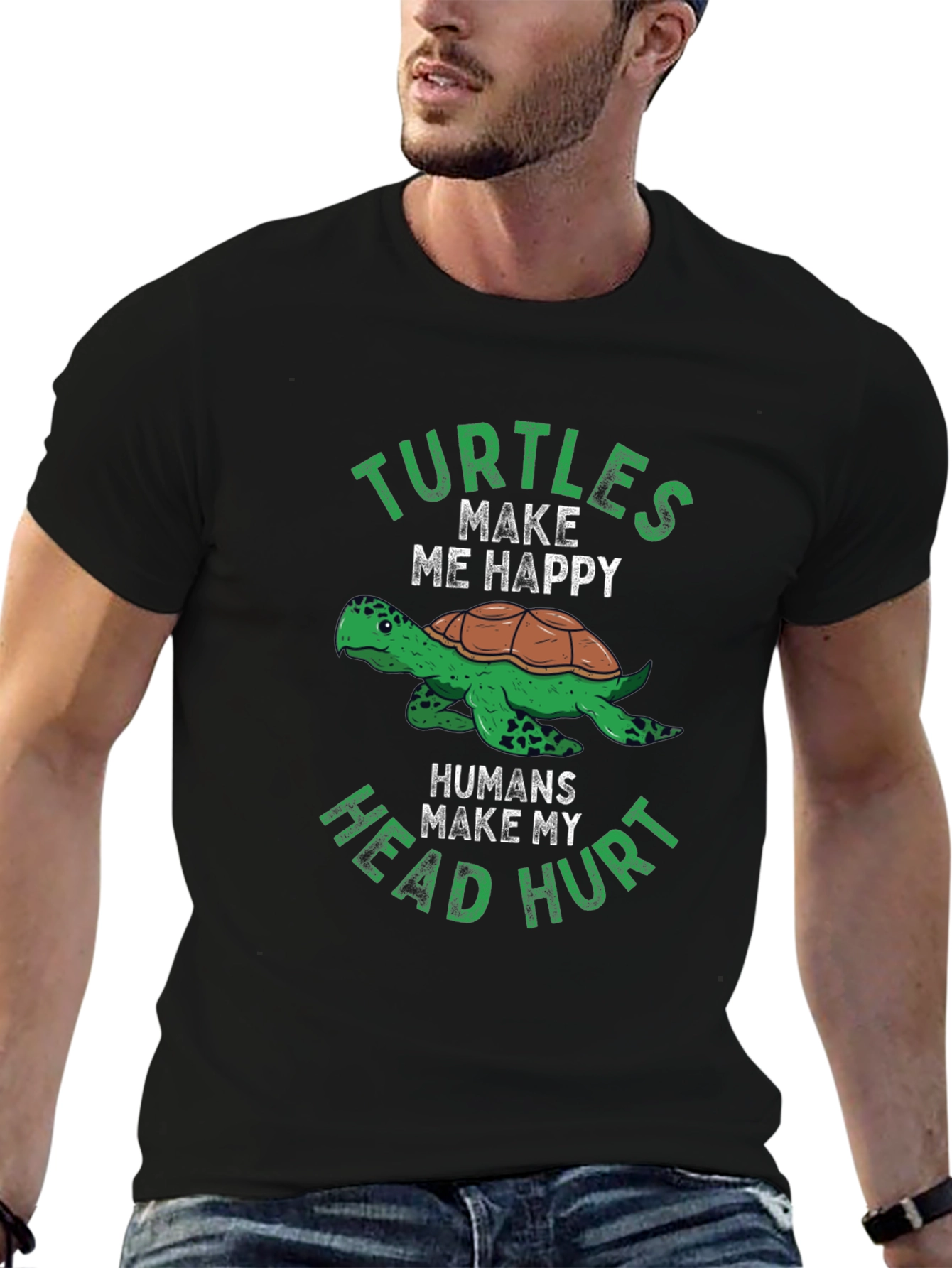 Funny Turtle T-Shirt - Turtles Make Me Happy Tee