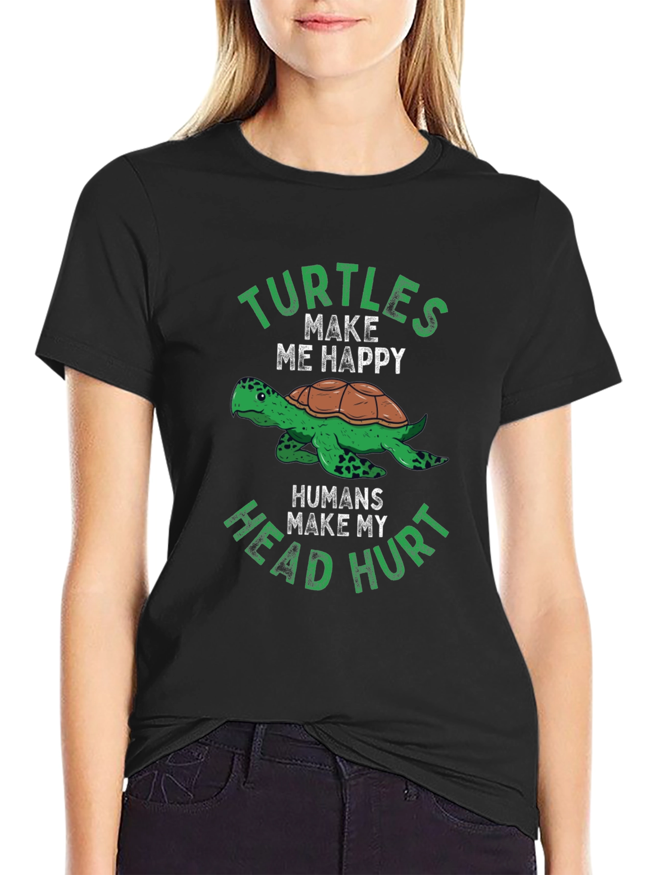 Funny Turtle T-Shirt - Turtles Make Me Happy Tee