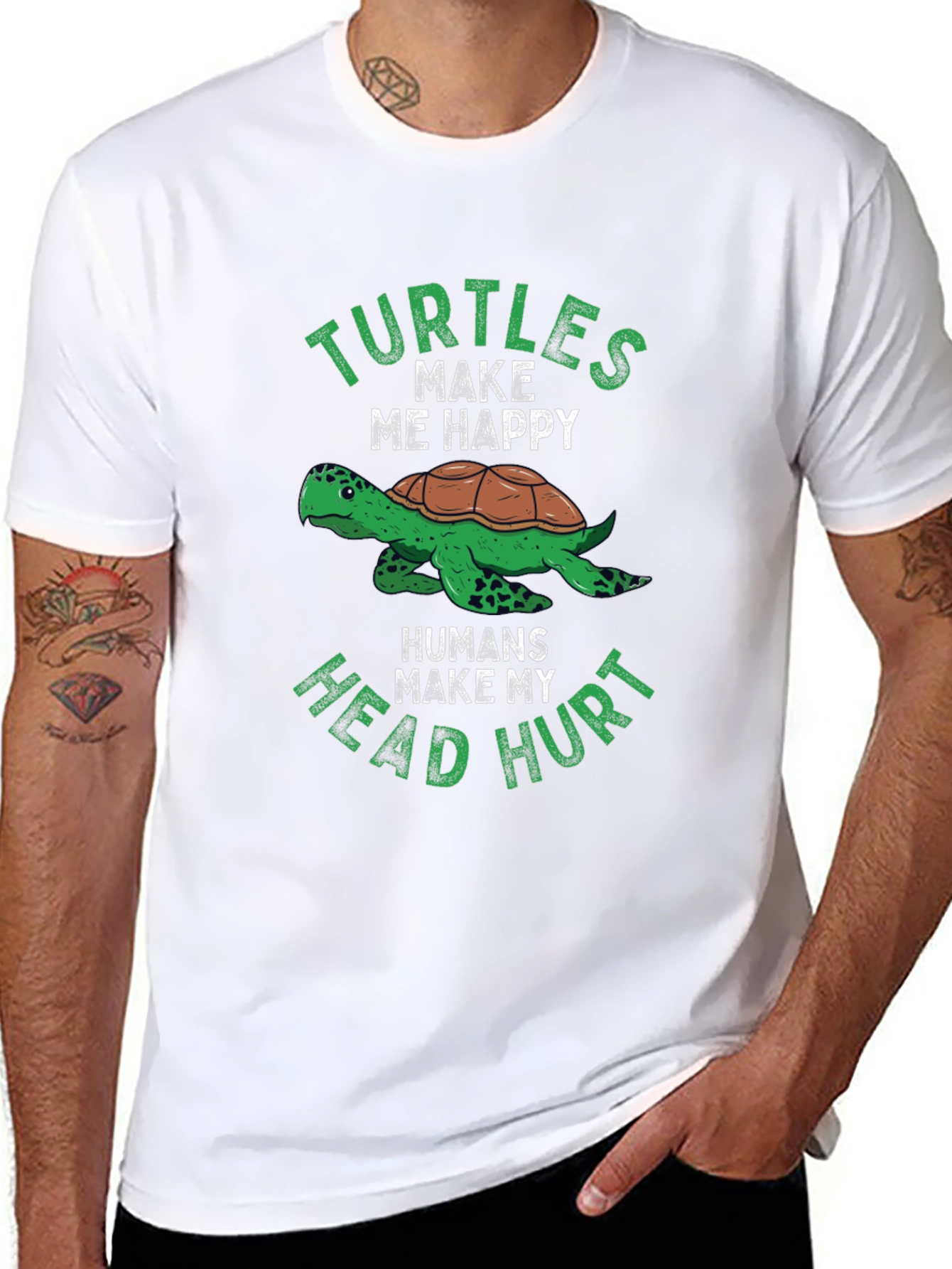 Funny Turtle T-Shirt - Turtles Make Me Happy Tee